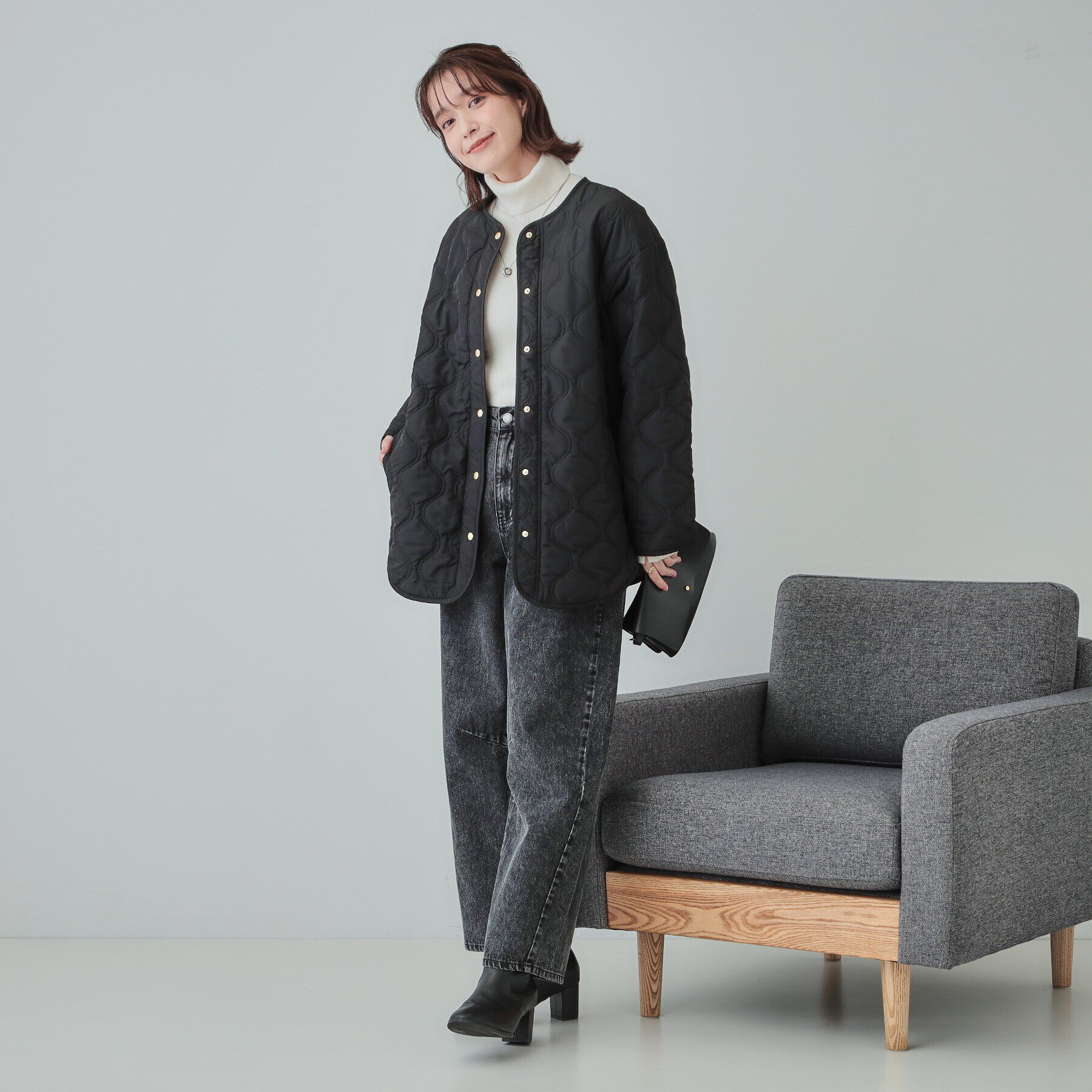 SHOO･LA･RUE「【S-LL/撥水】さっと羽織れる 大人が着たい キルトジャケット」|ブルゾン・スタジャン|