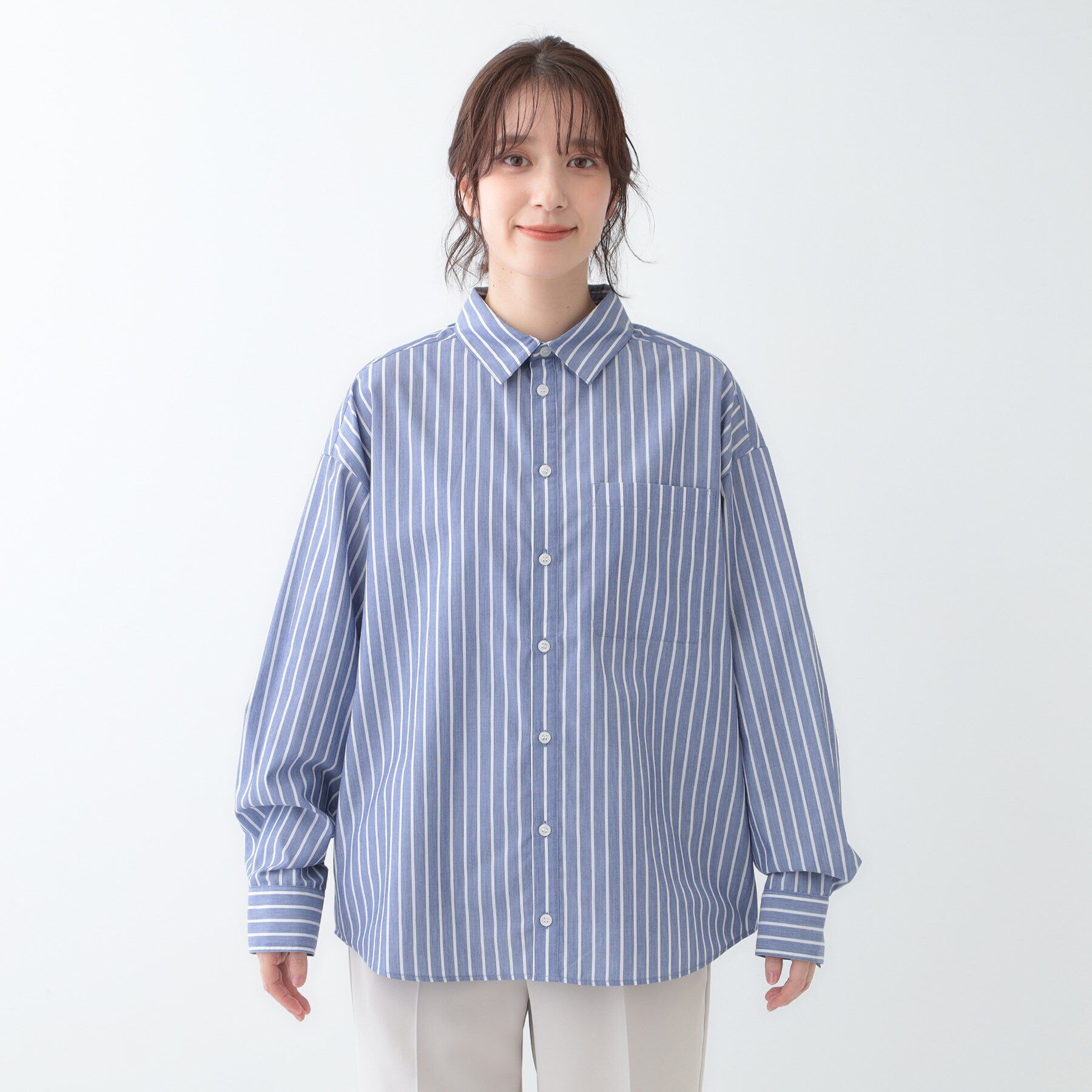 SHOO･LA･RUE「【洗える/S-LL】シーズン問わず合わせやすい ベーシックカラーシャツ」|シャツ・ブラウス|