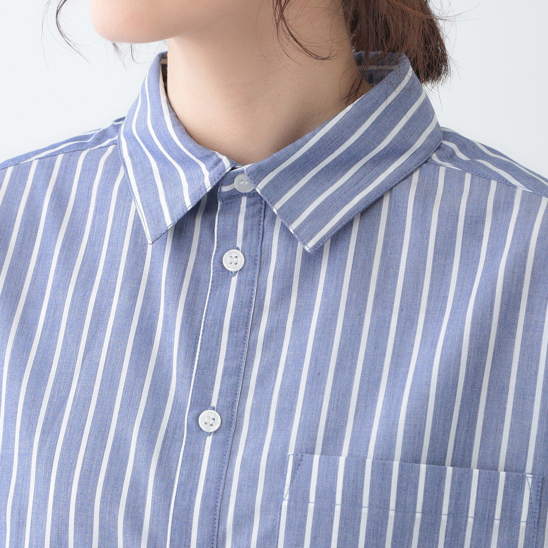 SHOO･LA･RUE「【洗える/S-LL】シーズン問わず合わせやすい ベーシックカラーシャツ」|シャツ・ブラウス|