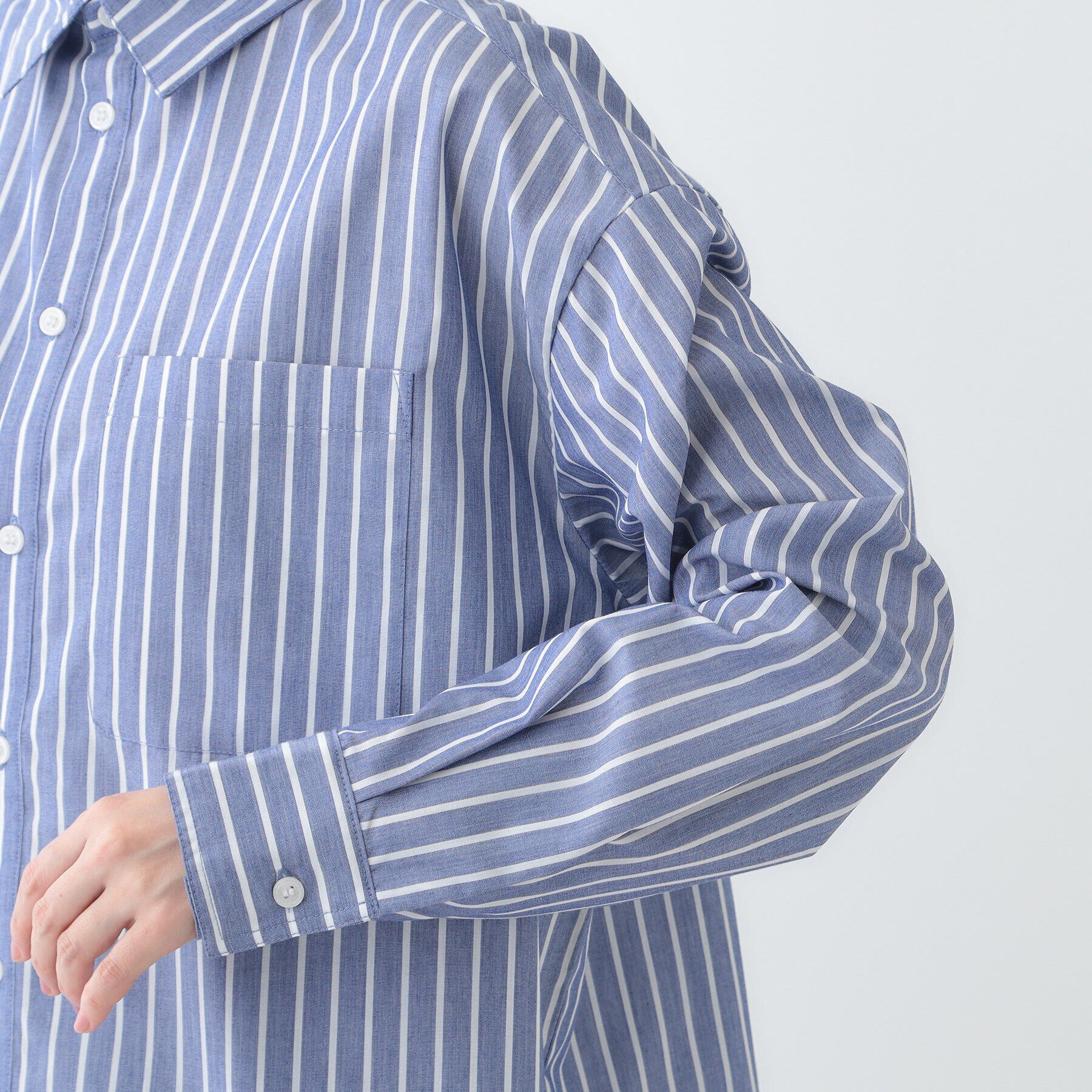 SHOO･LA･RUE「【洗える/S-LL】シーズン問わず合わせやすい ベーシックカラーシャツ」|シャツ・ブラウス|