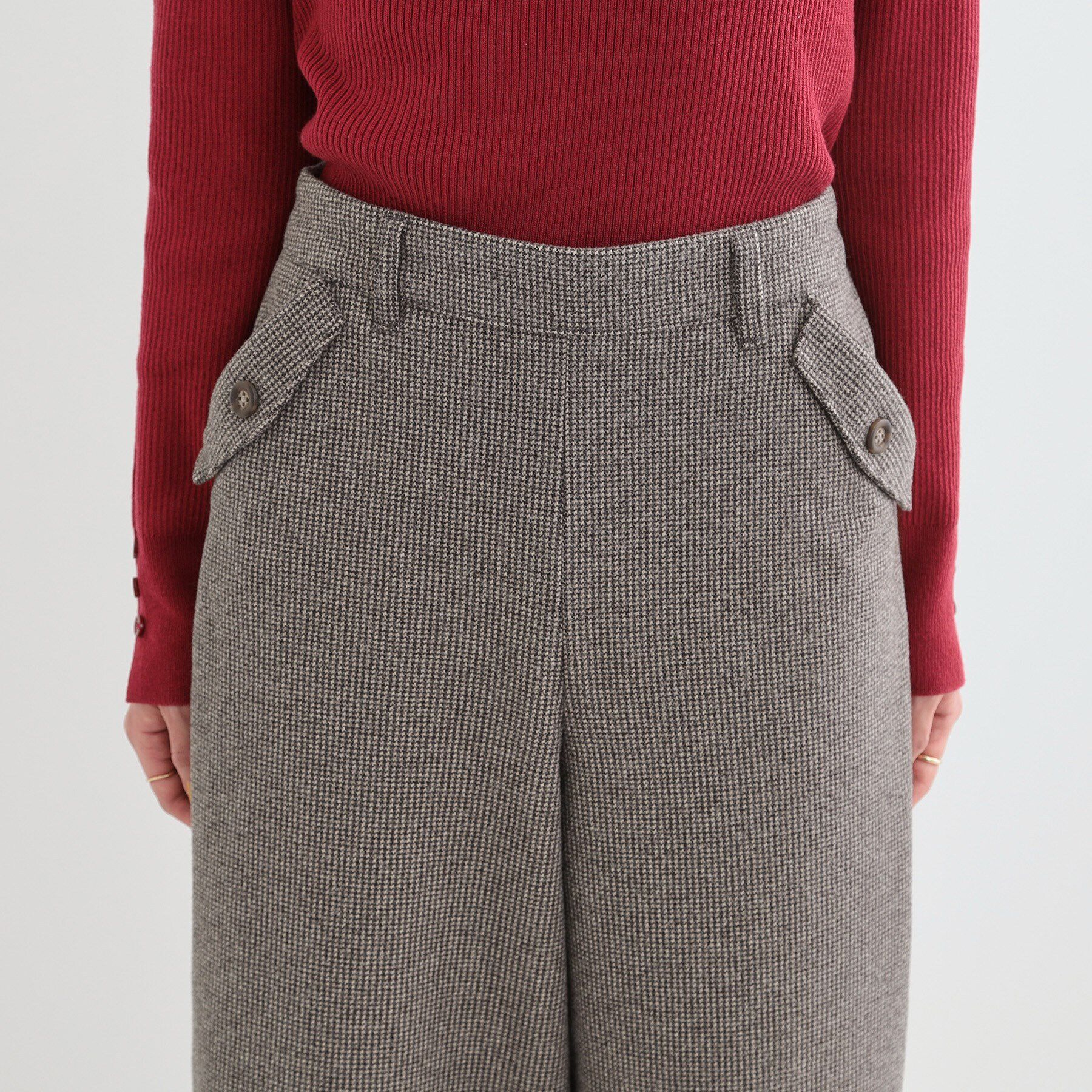 SHOO･LA･RUE「【S-LL】お尻や太ももをカバーしてくれる あったかガウチョパンツ」|その他|