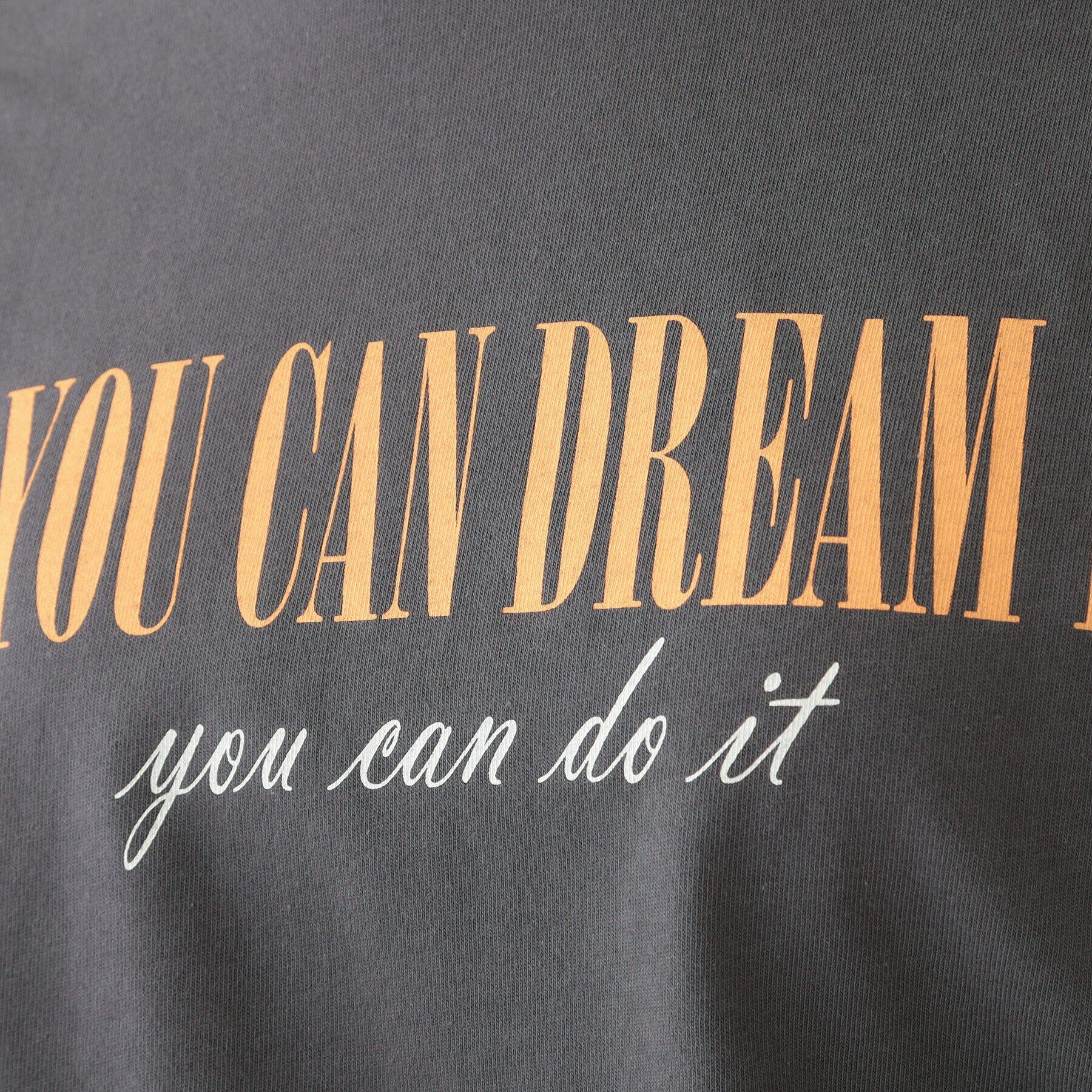 SHOO･LA･RUE「【S-LL/洗える】ショルダーフリルが目を惹く ロゴプリントロンT」|Tシャツ・カットソー|