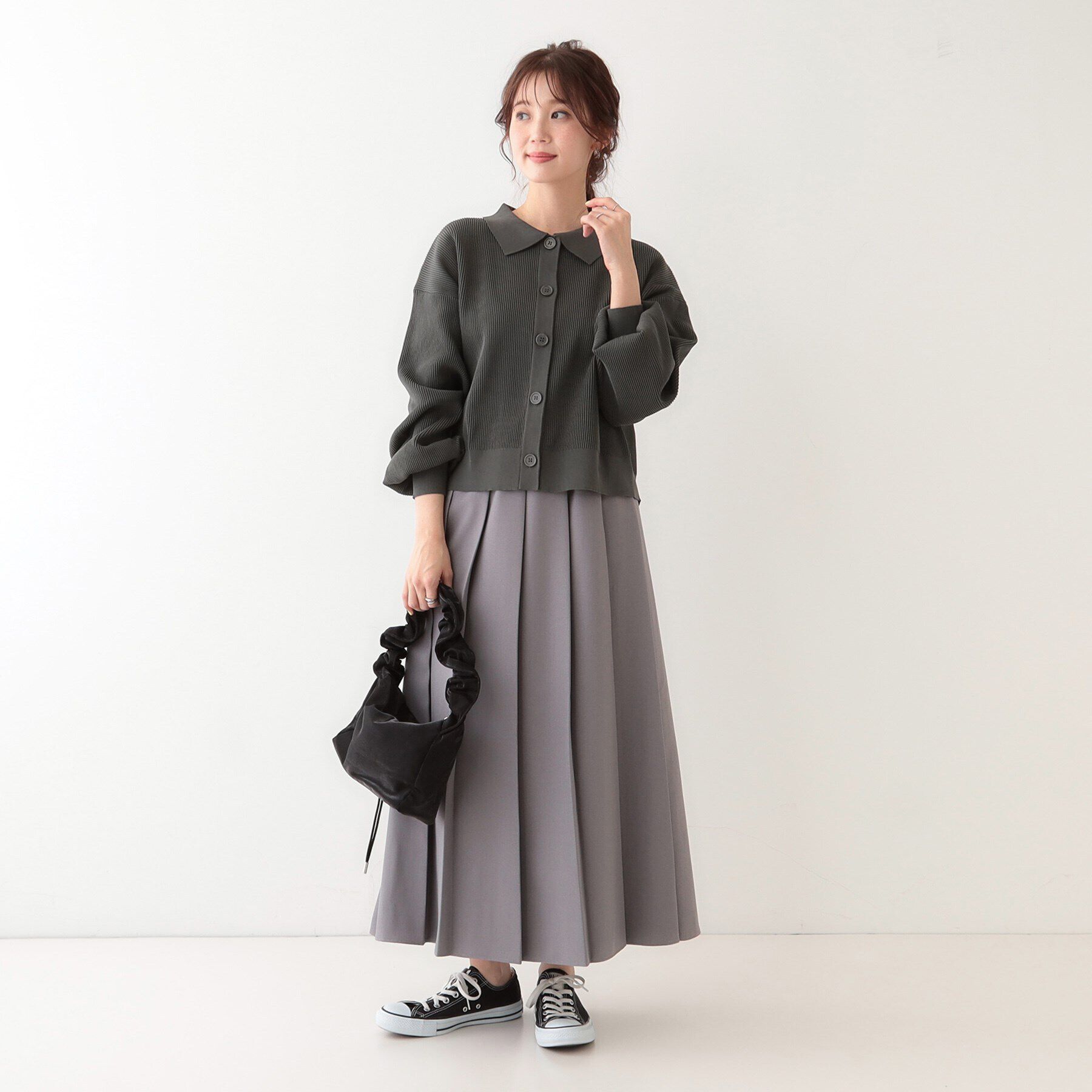 SHOO･LA･RUE「着こなしいろいろ 襟付きスポンディッシュニットカーディガン」|カーディガン|