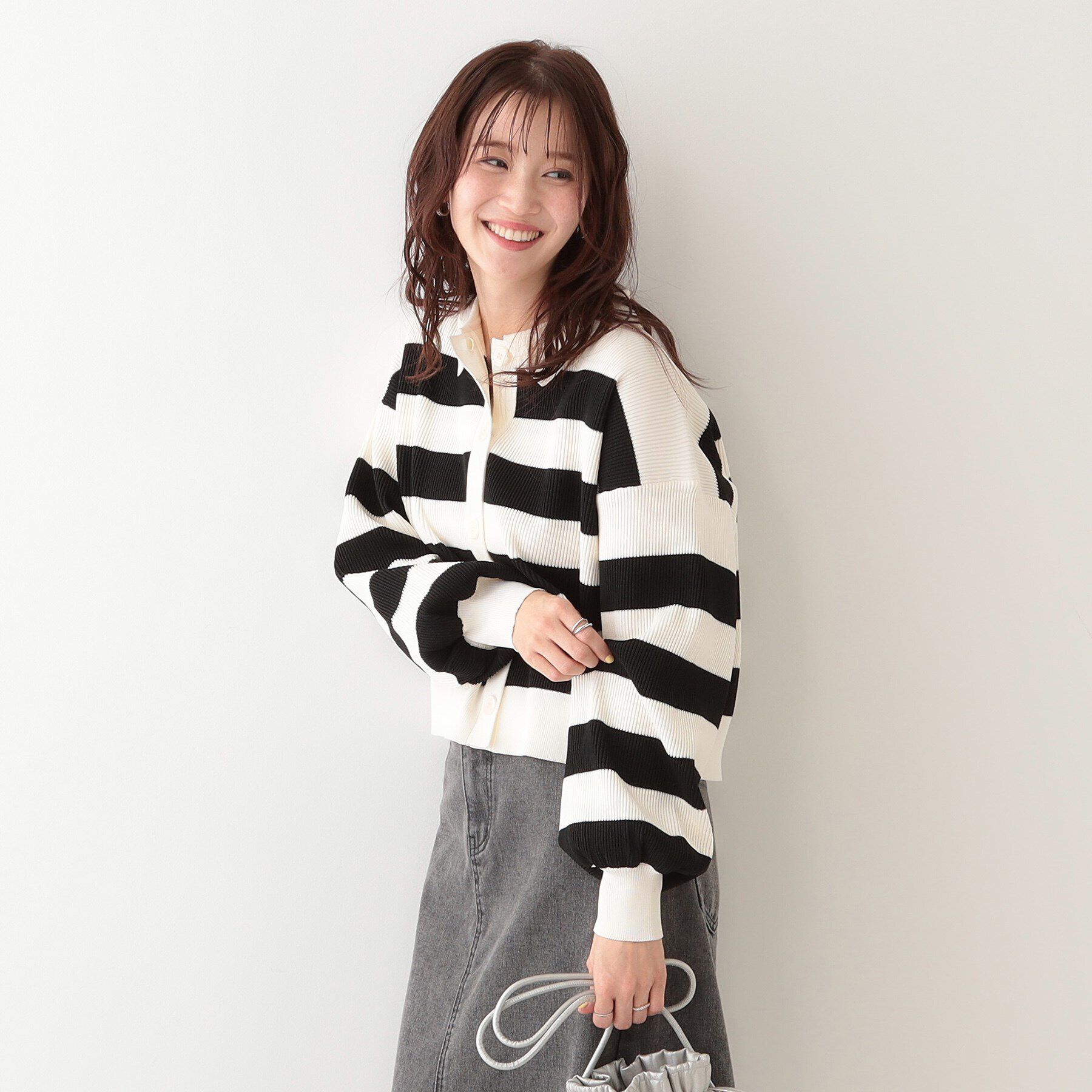 SHOO･LA･RUE「着こなしいろいろ 襟付きスポンディッシュニットカーディガン」|カーディガン|