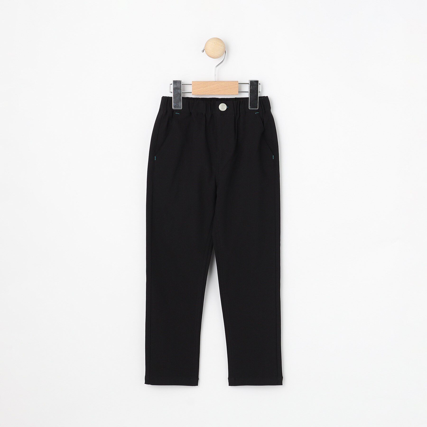 SHOO･LA･RUE「【100-150cm/洗える/男女兼用】ストレッチ カラースキニーパンツ」|その他|ブラック(019)