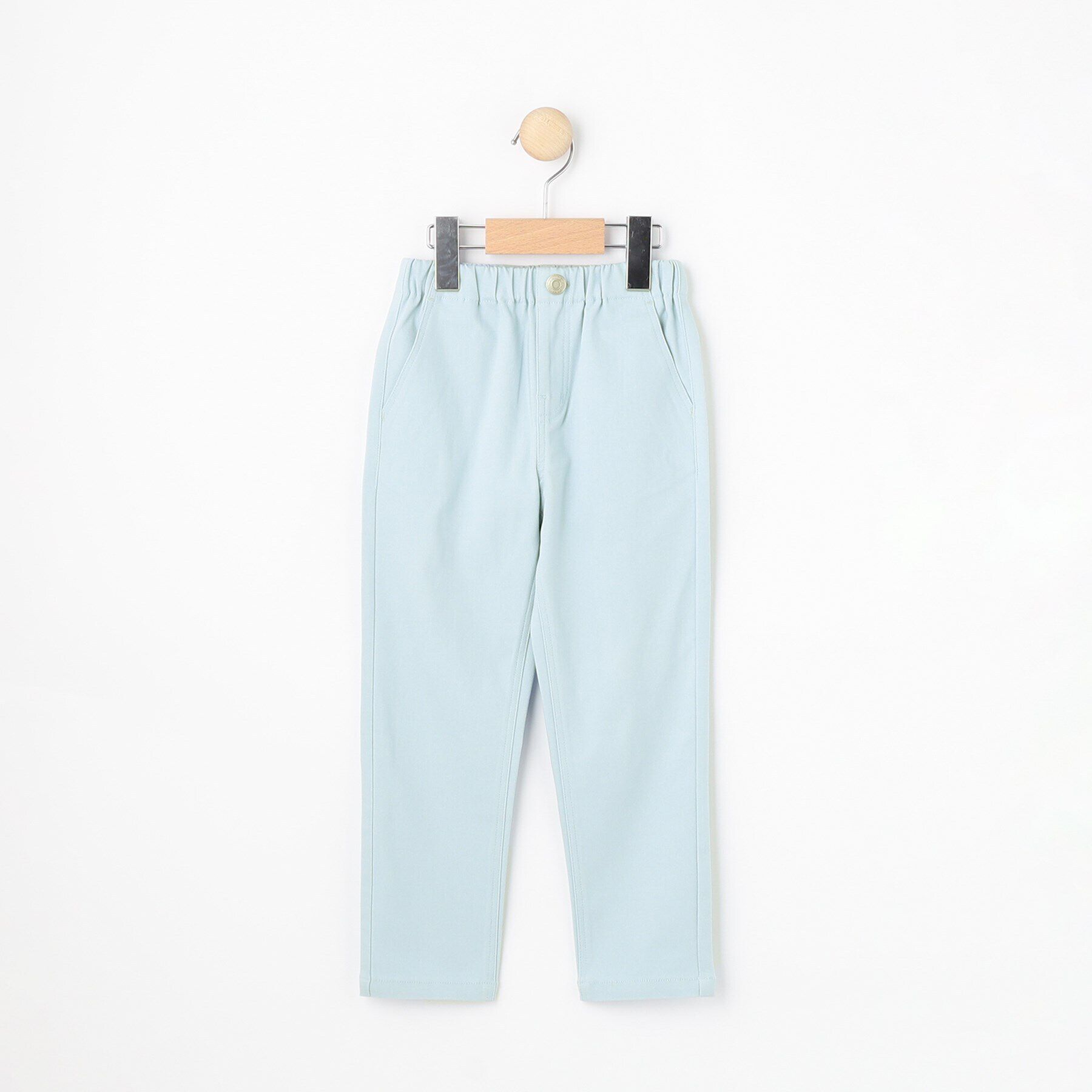 SHOO･LA･RUE「【100-150cm/洗える/男女兼用】ストレッチ カラースキニーパンツ」|その他|サックスブルー(09