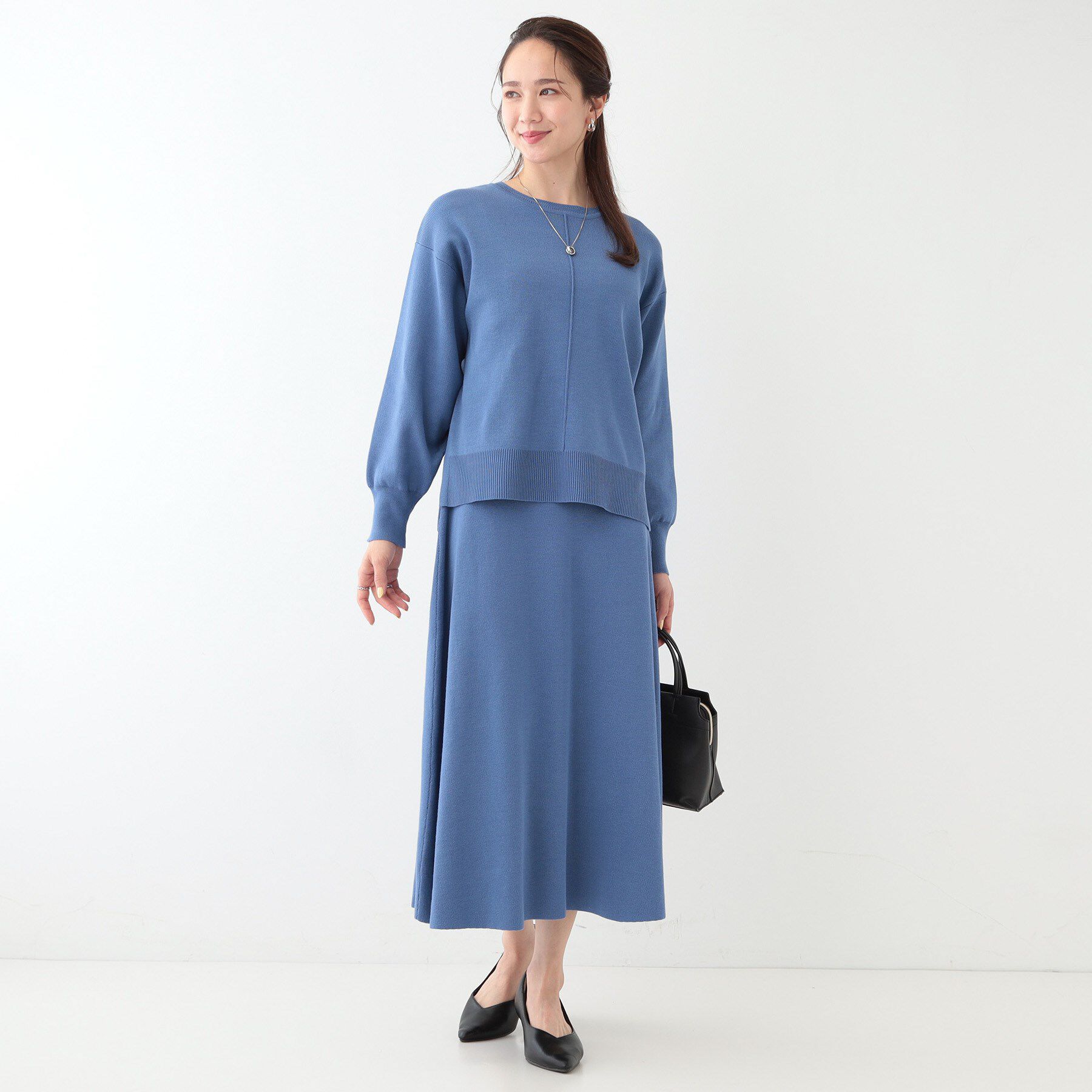 SHOO･LA･RUE「【S-LL/セットアップ可】インせず着られる さらっとなめらかニット」|ニット・セーター|