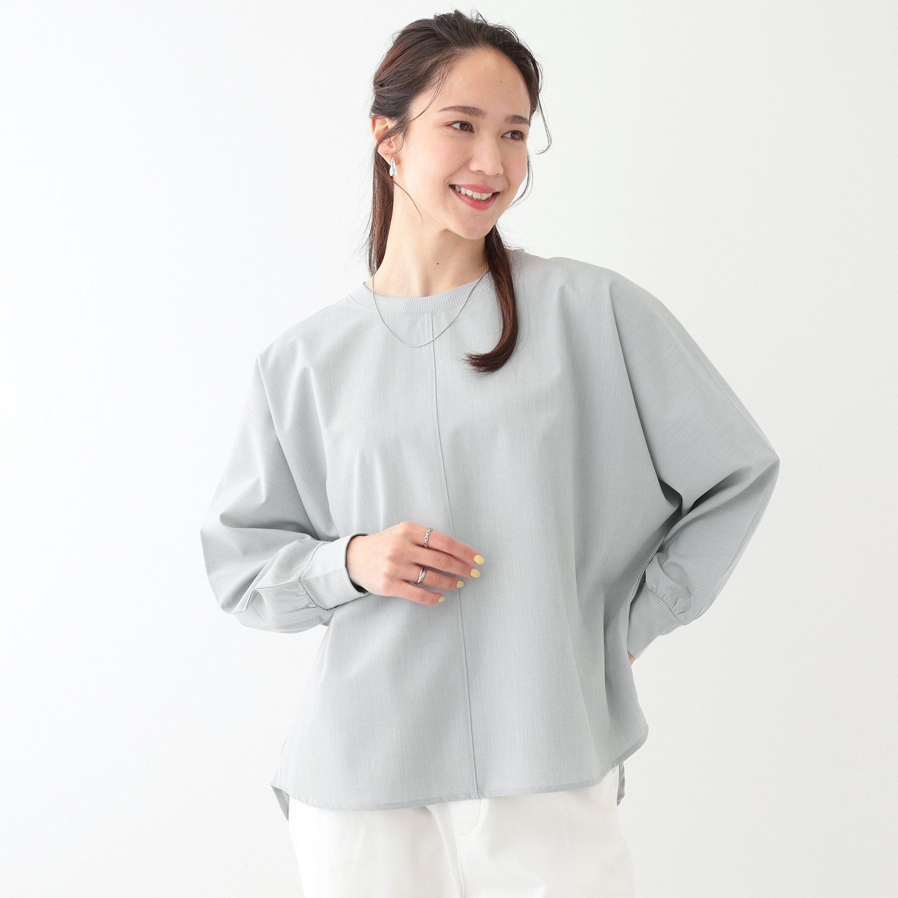 SHOO･LA･RUE「【高レビュー/洗える/洗濯後シワになりにくい/体型カバー】お袖ゆったり さらさらドルマンブラウス」|シャツ・ブラウス|
