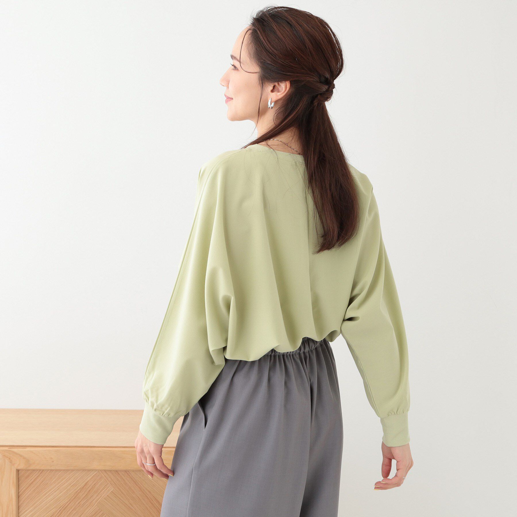 SHOO･LA･RUE「【高レビュー/洗える/洗濯後シワになりにくい/体型カバー】お袖ゆったり さらさらドルマンブラウス」|シャツ・ブラウス|