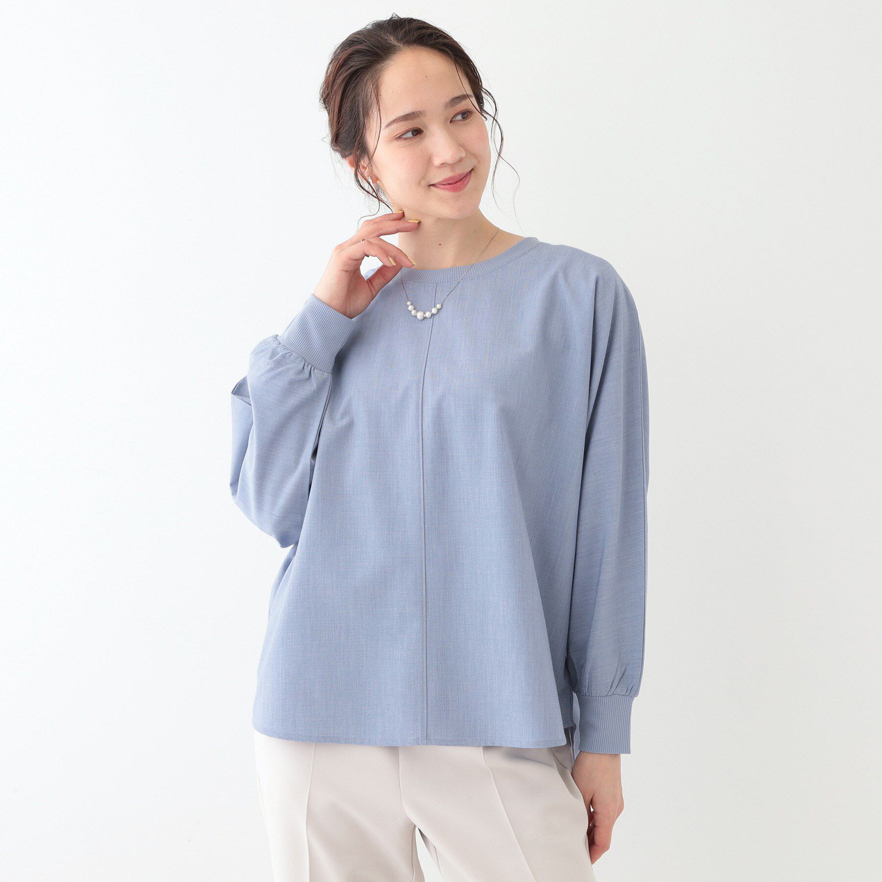 SHOO･LA･RUE「【高レビュー/洗える/洗濯後シワになりにくい/体型カバー】お袖ゆったり さらさらドルマンブラウス」|シャツ・ブラウス|