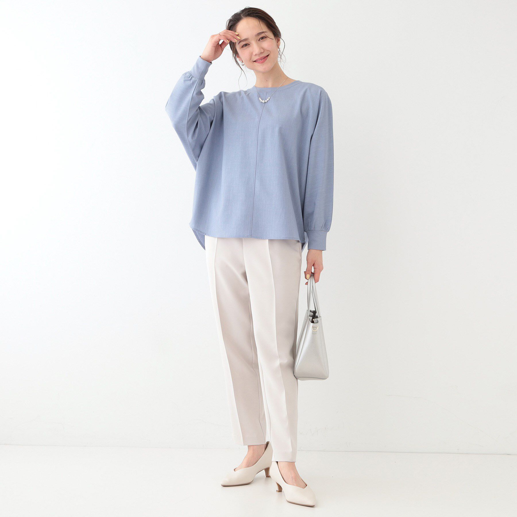 SHOO･LA･RUE「【高レビュー/洗える/洗濯後シワになりにくい/体型カバー】お袖ゆったり さらさらドルマンブラウス」|シャツ・ブラウス|