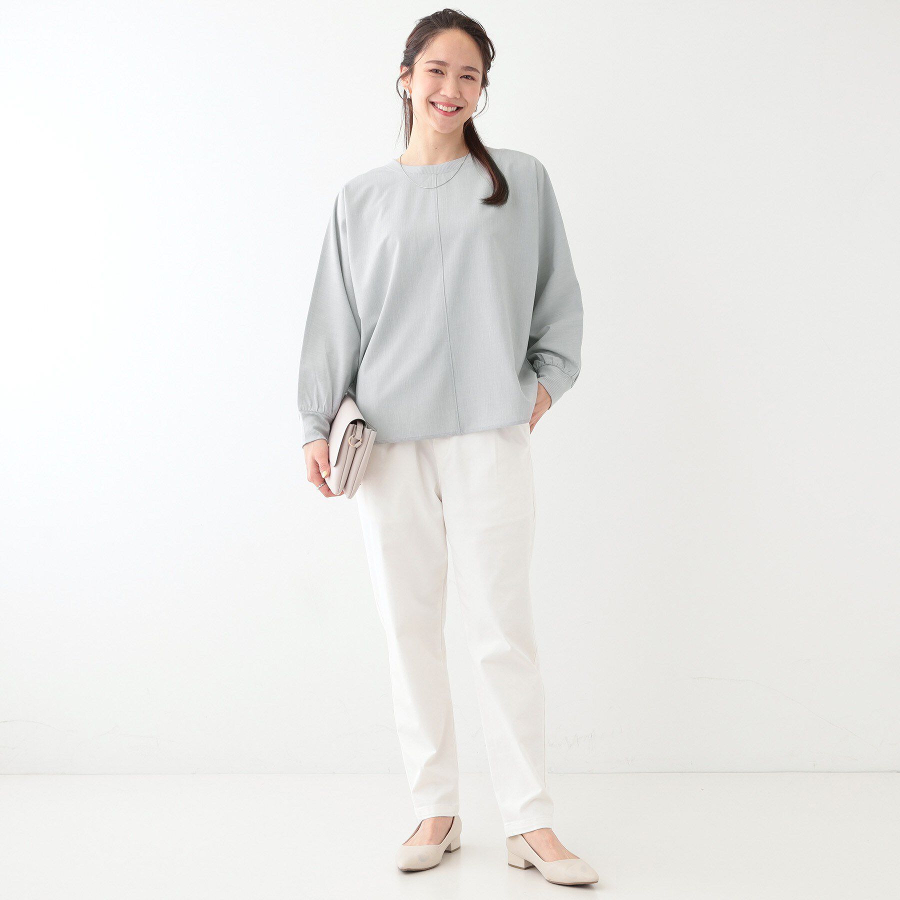 SHOO･LA･RUE「【高レビュー/洗える/洗濯後シワになりにくい/体型カバー】お袖ゆったり さらさらドルマンブラウス」|シャツ・ブラウス|