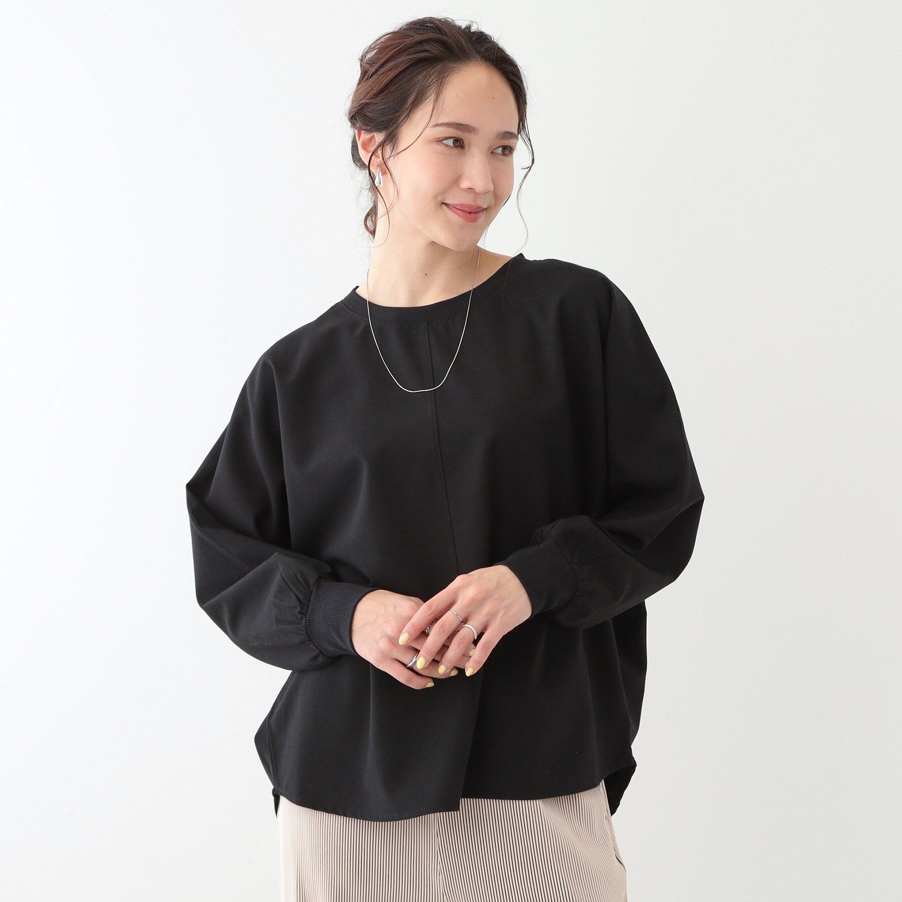 SHOO･LA･RUE「【高レビュー/洗える/洗濯後シワになりにくい/体型カバー】お袖ゆったり さらさらドルマンブラウス」|シャツ・ブラウス|