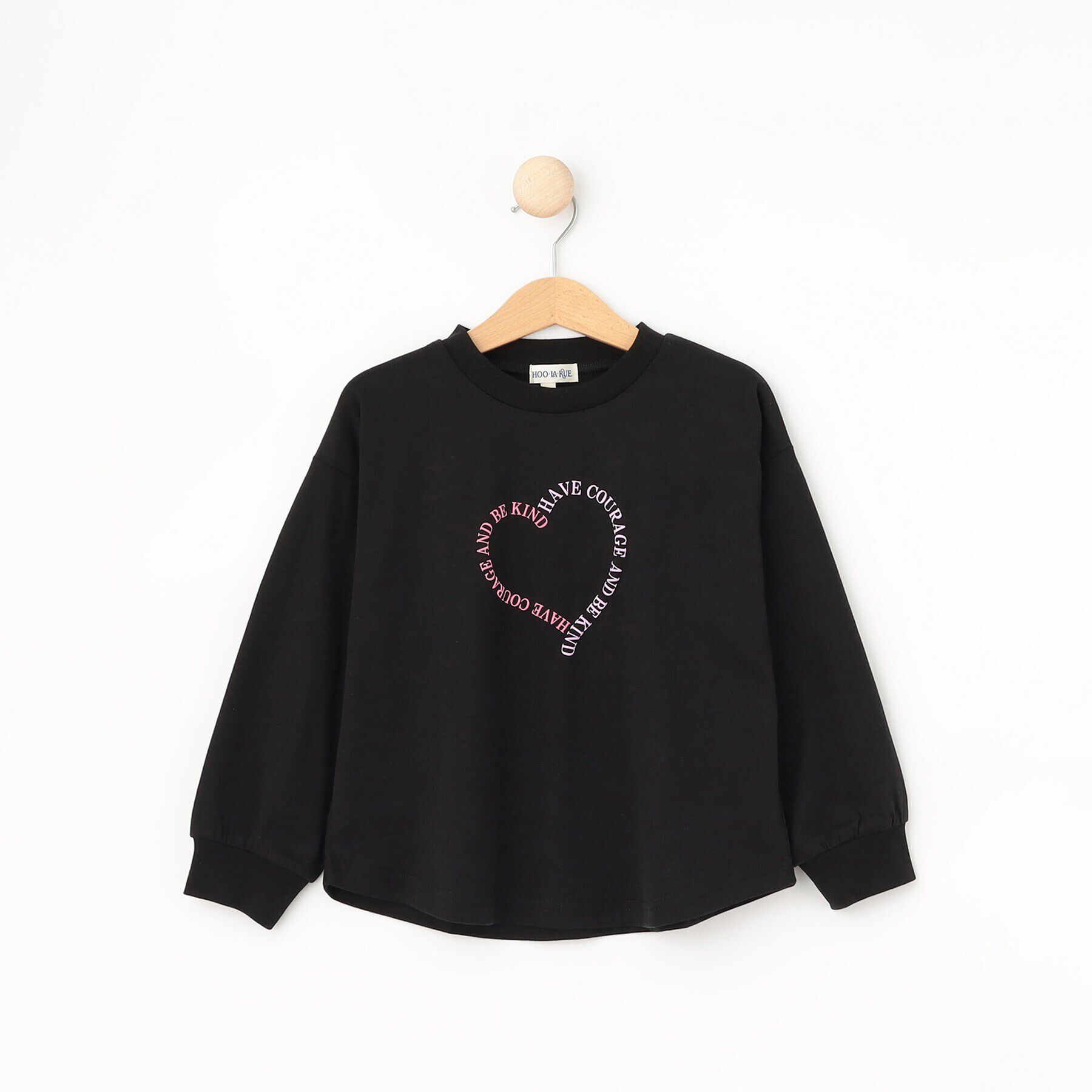 SHOO･LA･RUE「【100-150cm/洗える/姉妹リンク可】GIRLS プリントアソートロンT」|Tシャツ・カットソー|ブラック(019)