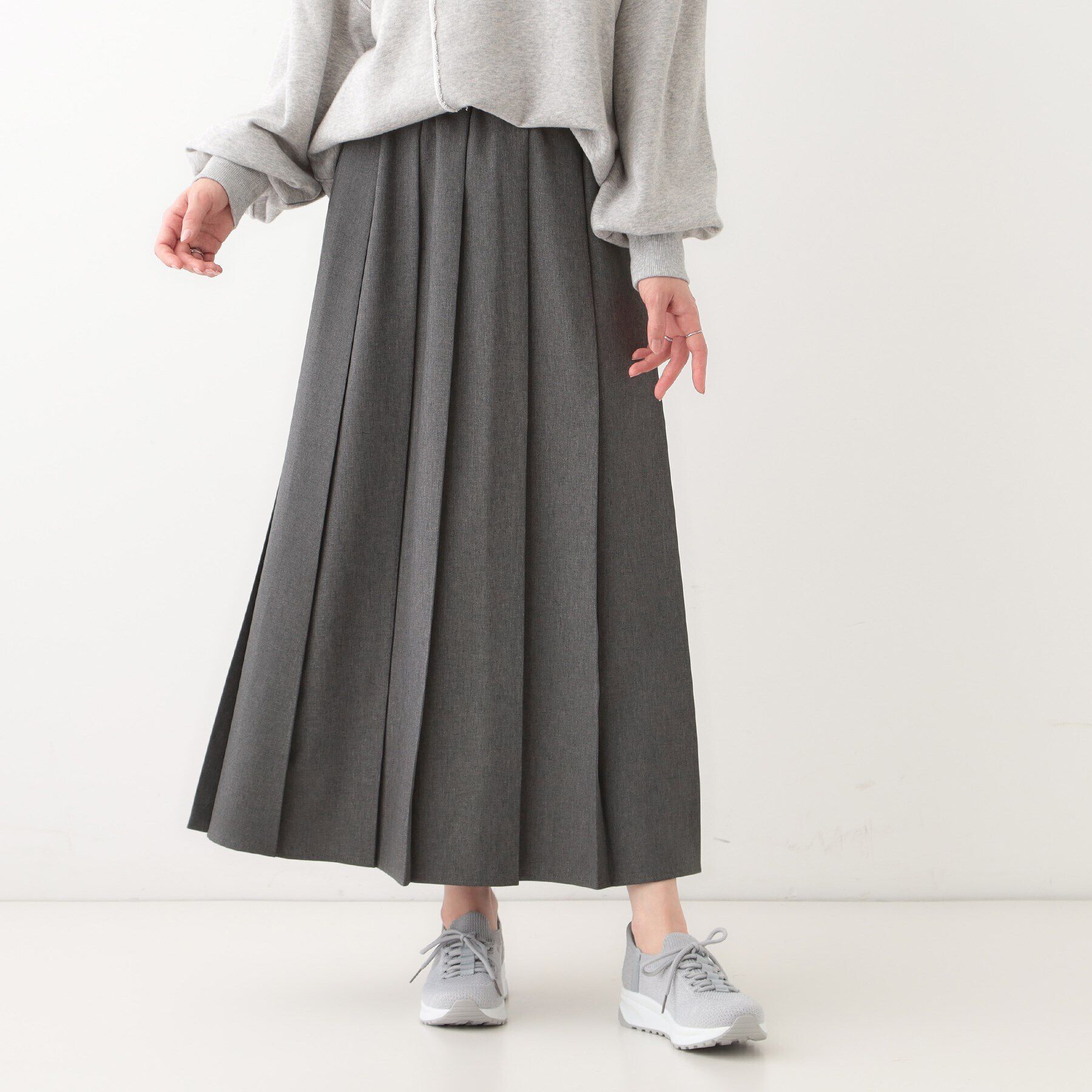 SHOO･LA･RUE「大人カジュアルに着られる ワイドプリーツスカート」|スカート|