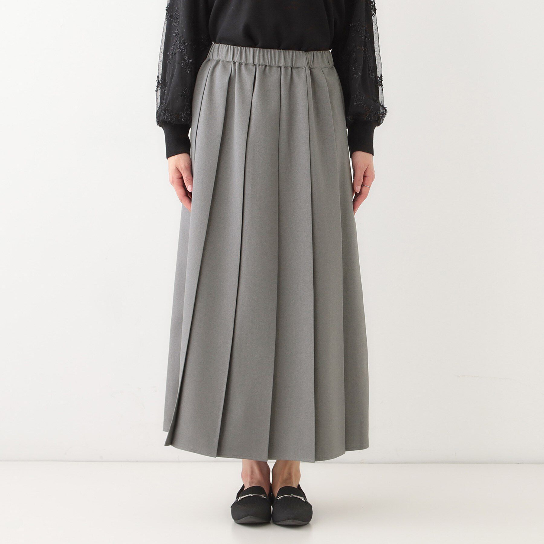 SHOO･LA･RUE「大人カジュアルに着られる ワイドプリーツスカート」|スカート|