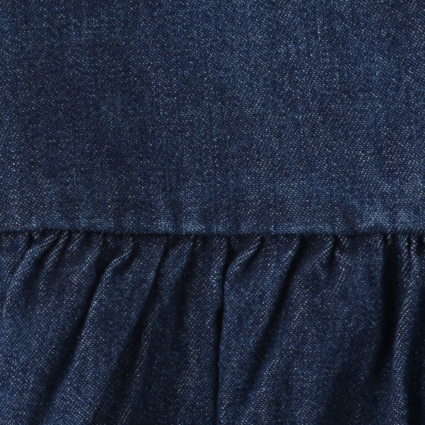 SHOO･LA･RUE「【洗える/100-150cm】スカラップ使いがキュートな デニムジャンドレ」|ワンピース|