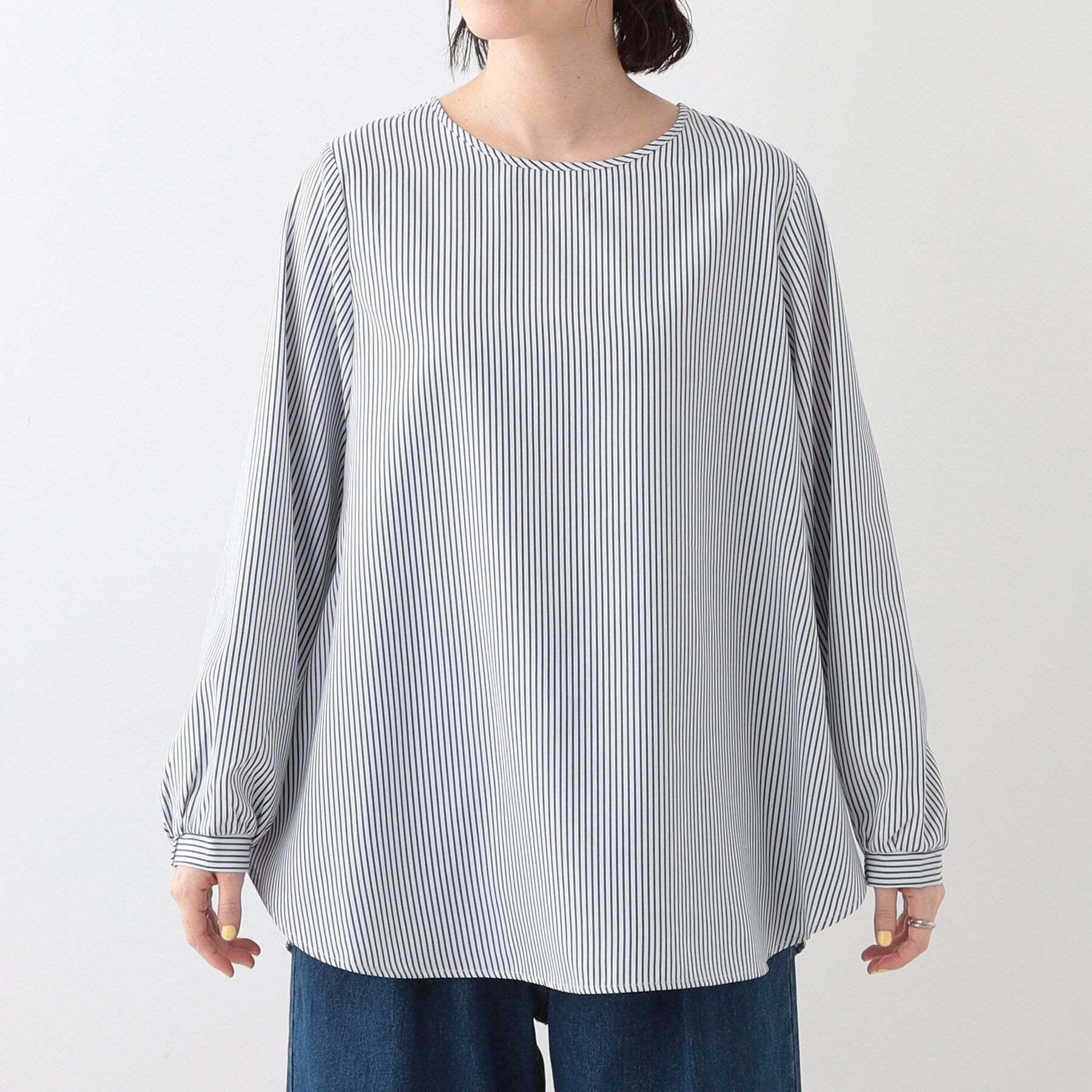 SHOO･LA･RUE「【S-LL/2点セット】着回し自在 ニットベスト＋フレアブラウス」|その他|