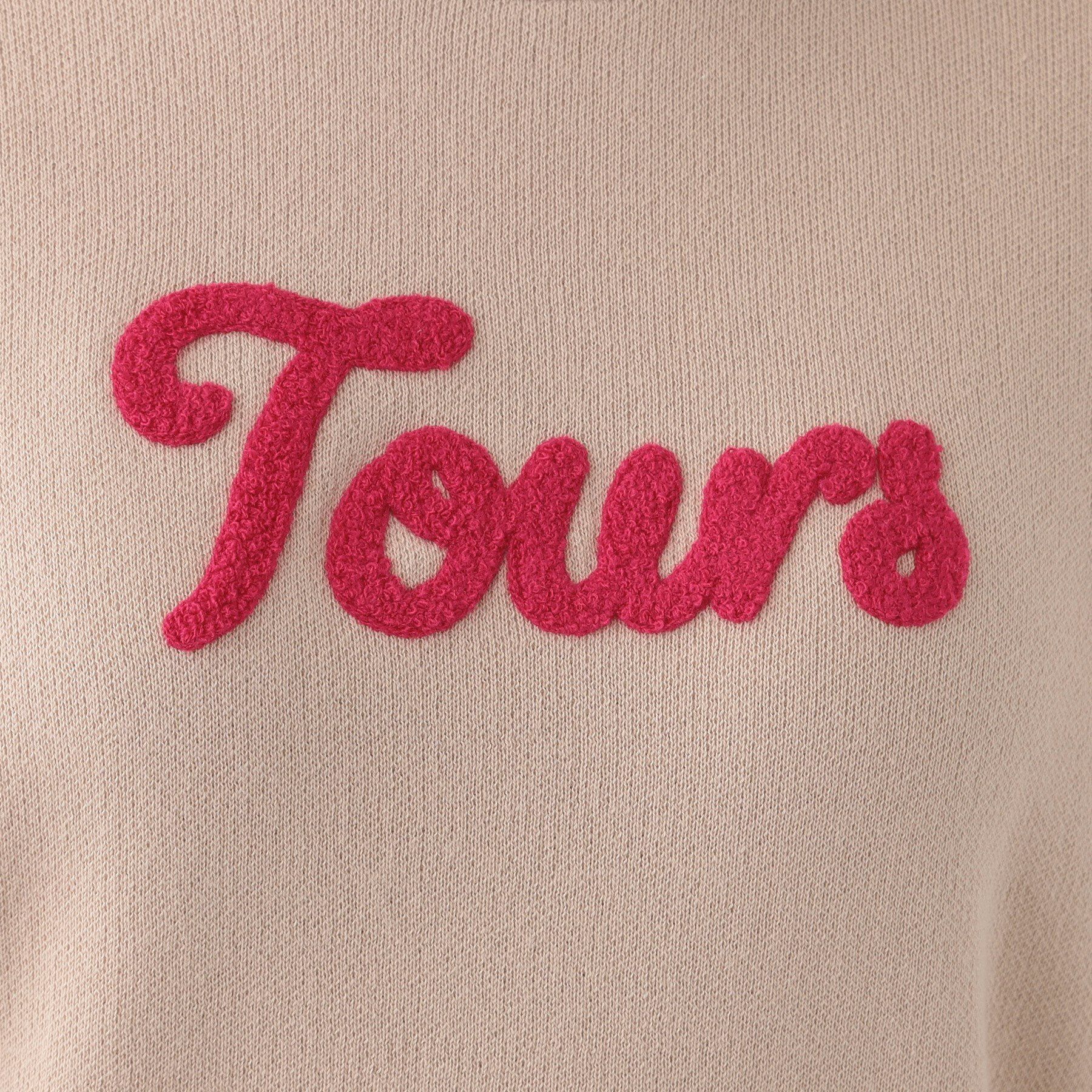 SHOO･LA･RUE「【洗える/S-LL/ちくちくしにくい】ロゴ入りスウェットライクニット」|ニット・セーター|