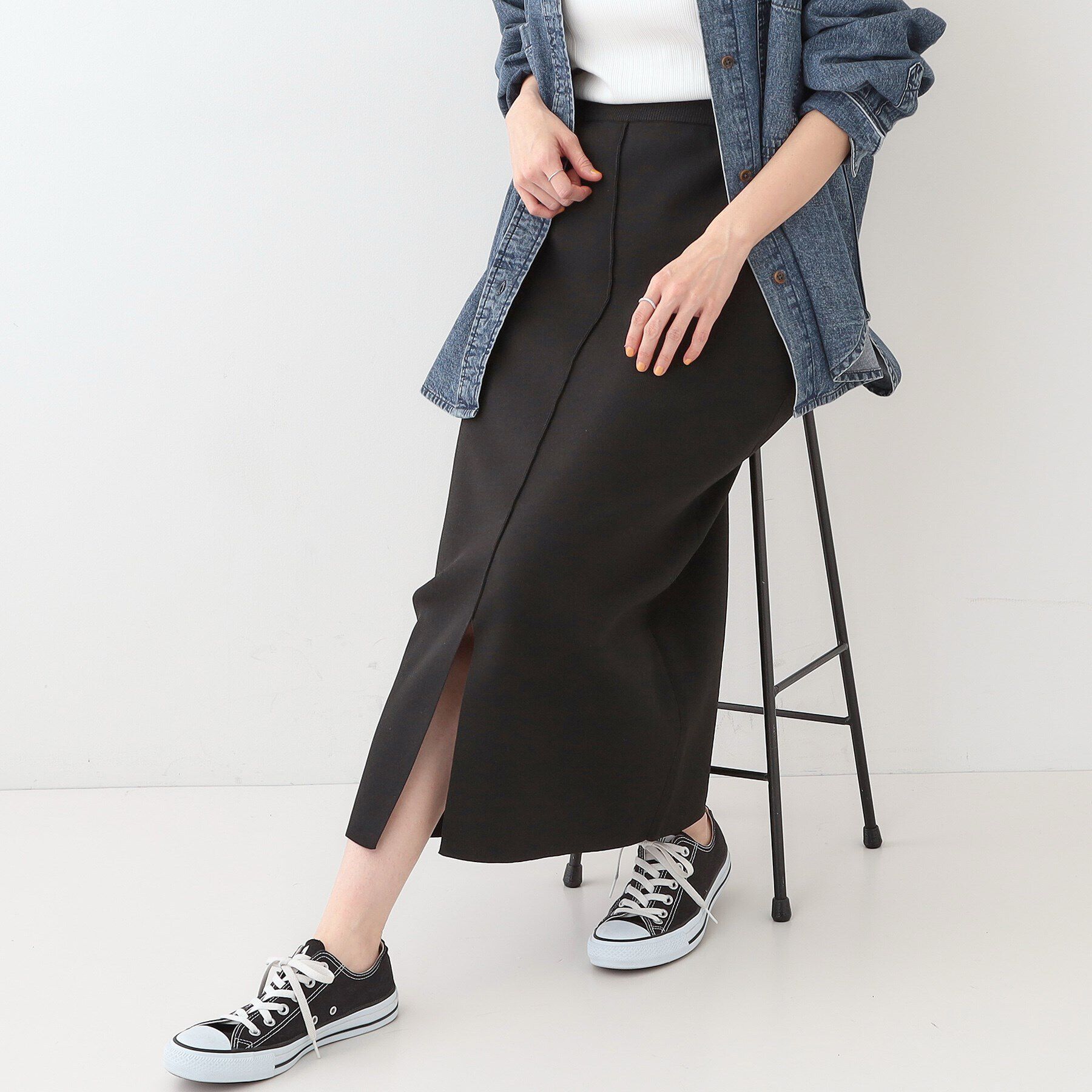 SHOO･LA･RUE「【洗える/セットアップ可】前後2WAYスポンディッシュ ナロースカート」|スカート|