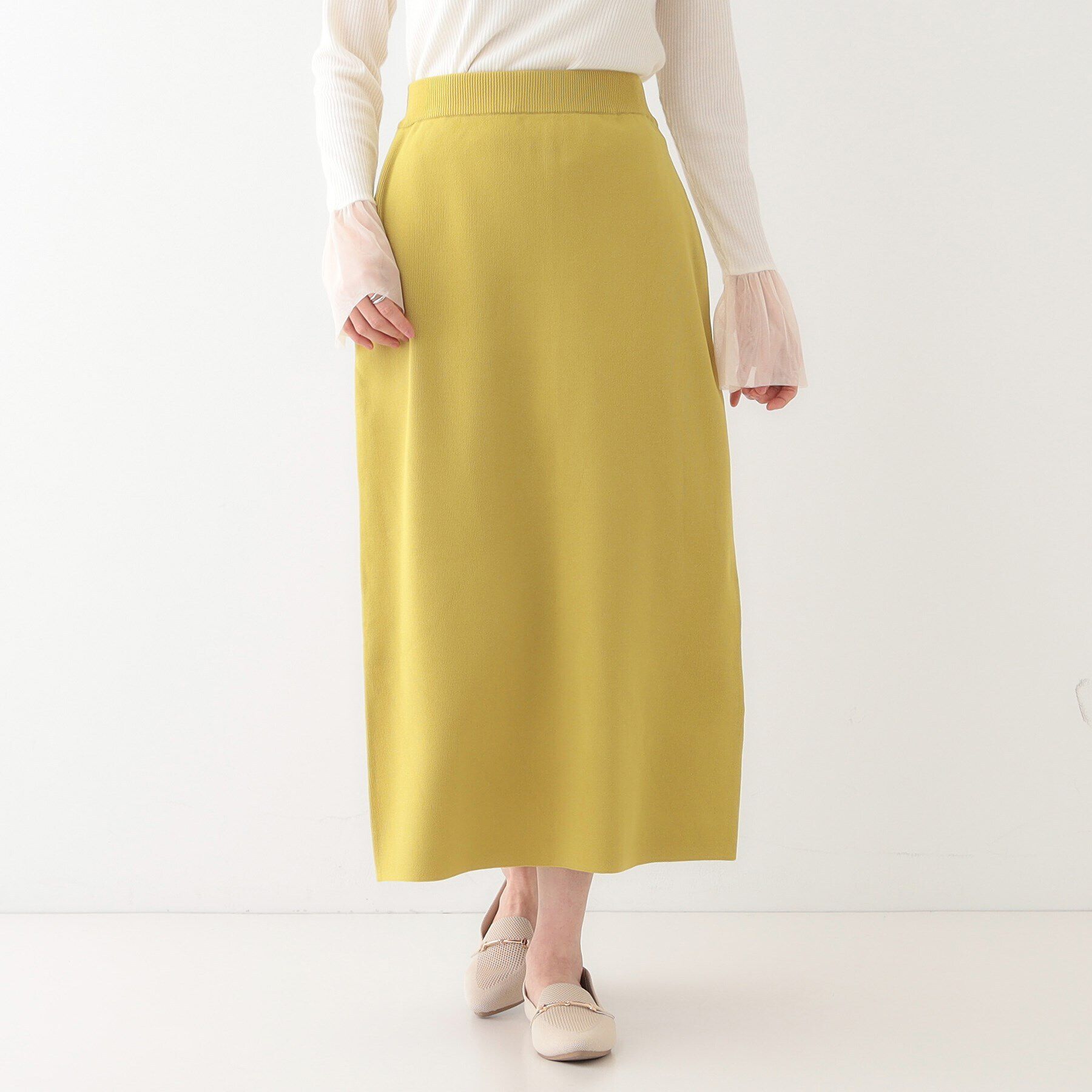 SHOO･LA･RUE「【洗える/セットアップ可】前後2WAYスポンディッシュ ナロースカート」|スカート|