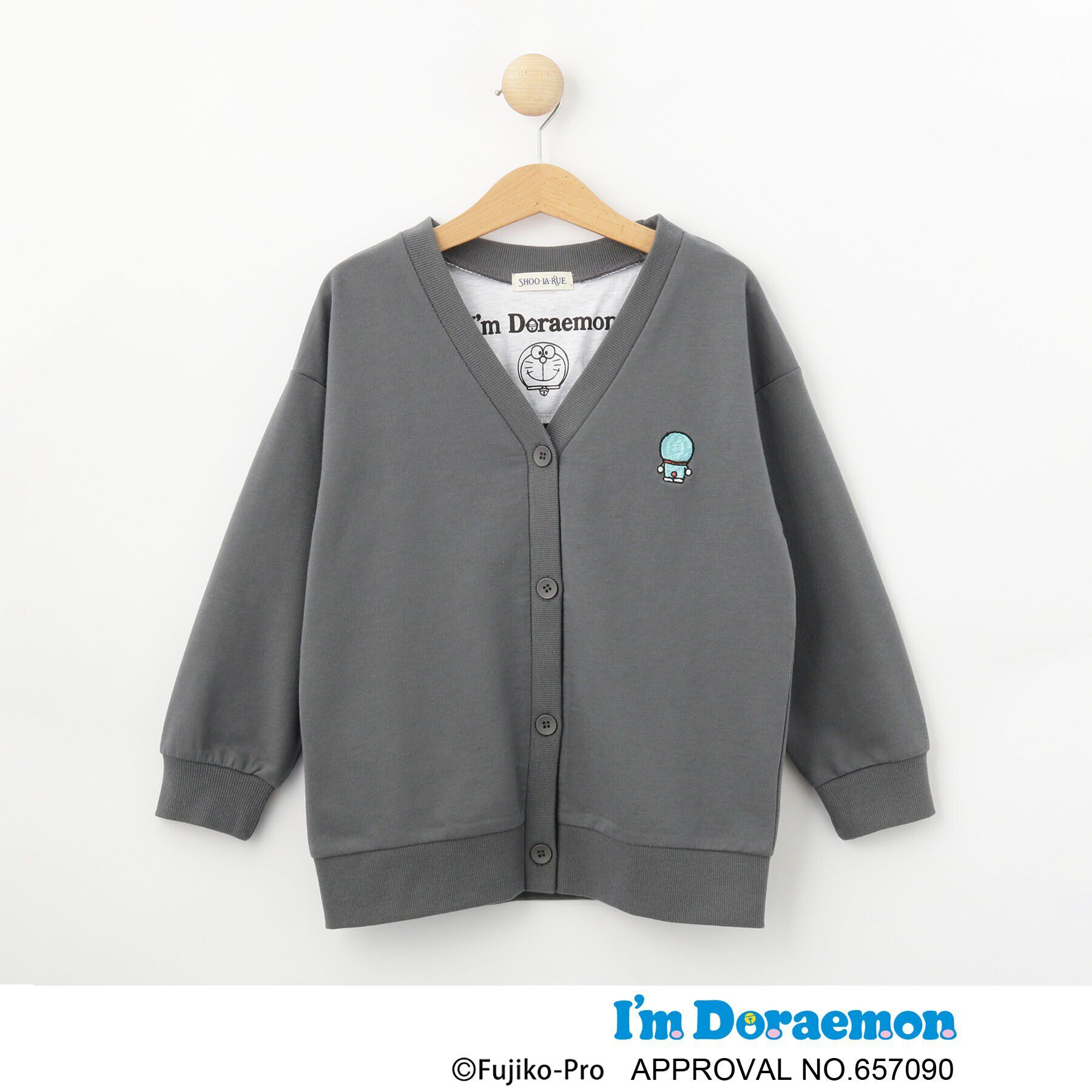 SHOO･LA･RUE「【アイムドラえもん】ミニ裏毛カーディガン」|カーディガン|チャコールグレー(0