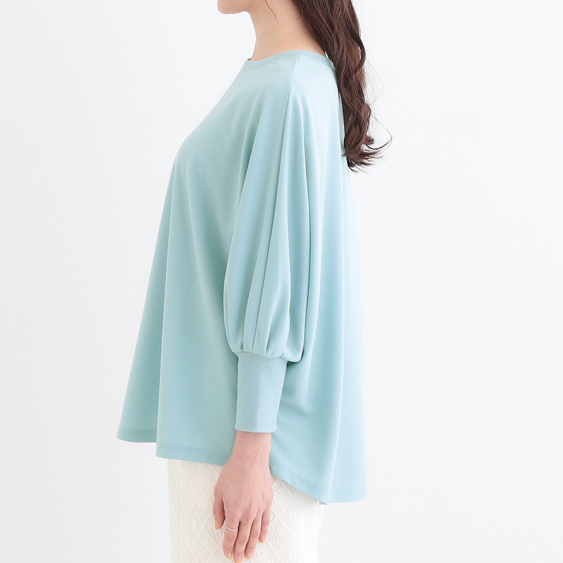 SHOO･LA･RUE「【洗える/S-LL】体型カバーにも ゆるりと着られる ドルマントップス」|Tシャツ・カットソー|