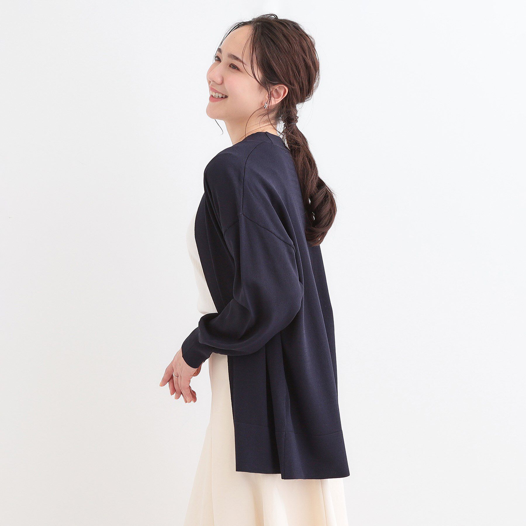SHOO･LA･RUE「【洗える/ひんやり/UV】お尻が隠れるトッパーカーディガン」|カーディガン|