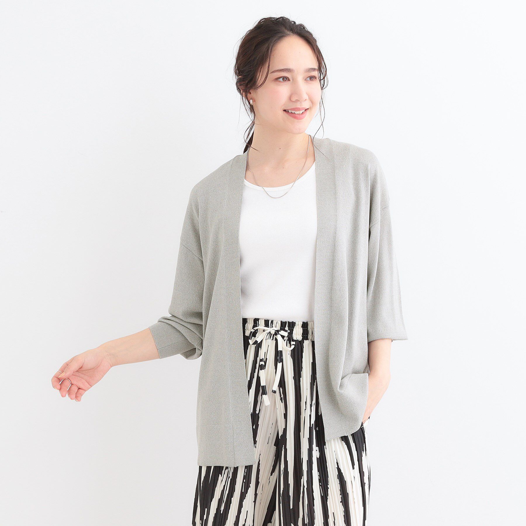 SHOO･LA･RUE「【洗える/ひんやり/UV】お尻が隠れるトッパーカーディガン」|カーディガン|