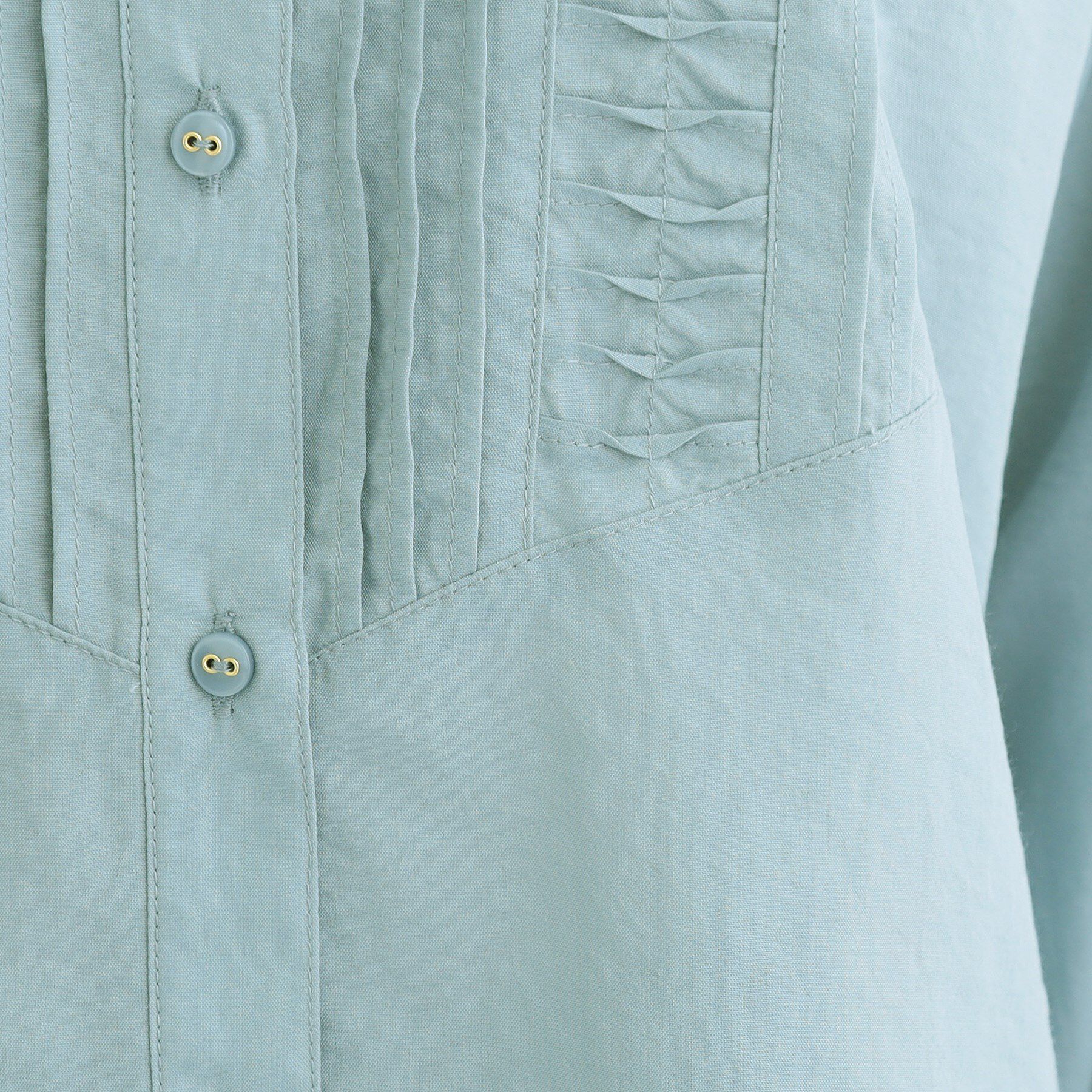 SHOO･LA･RUE「【S-LL】お顔周りを華やかに おりがみタックブラウス」|シャツ・ブラウス|