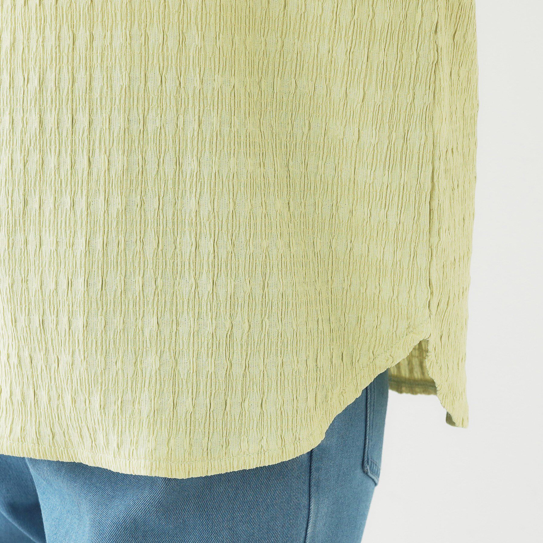 SHOO･LA･RUE「【洗える/S-LL】お袖シャーリングトップス」|シャツ・ブラウス|