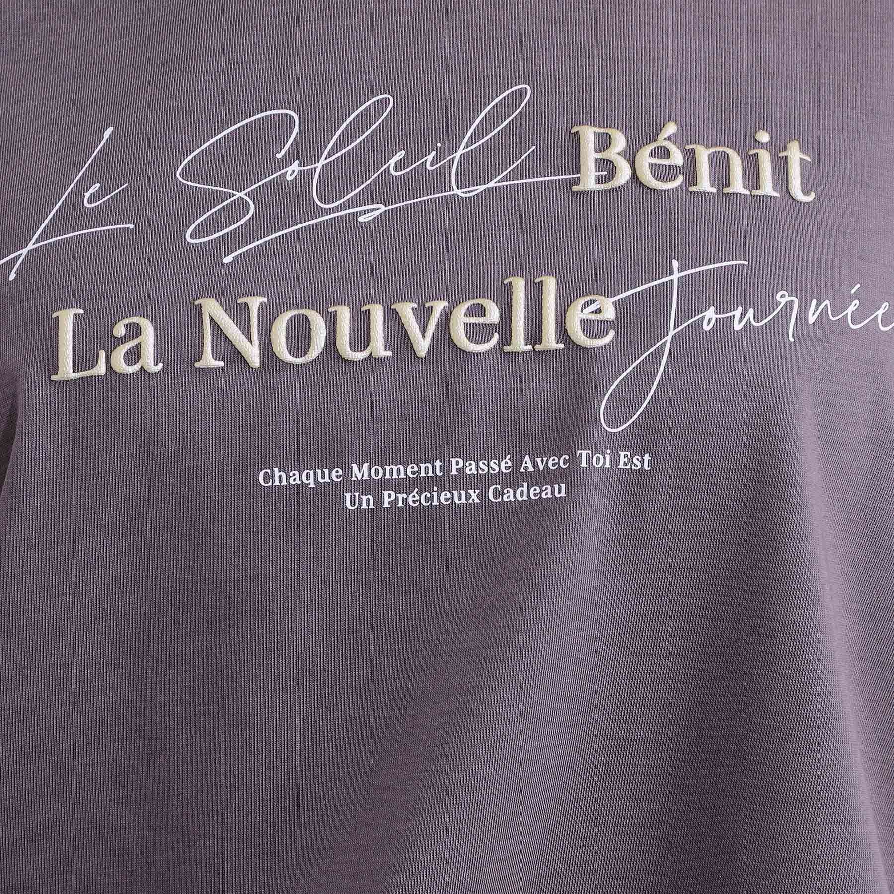 SHOO･LA･RUE「【S-LL/ひんやり/UV】ぷっくりラメプリントロゴTシャツ」|Tシャツ・カットソー|