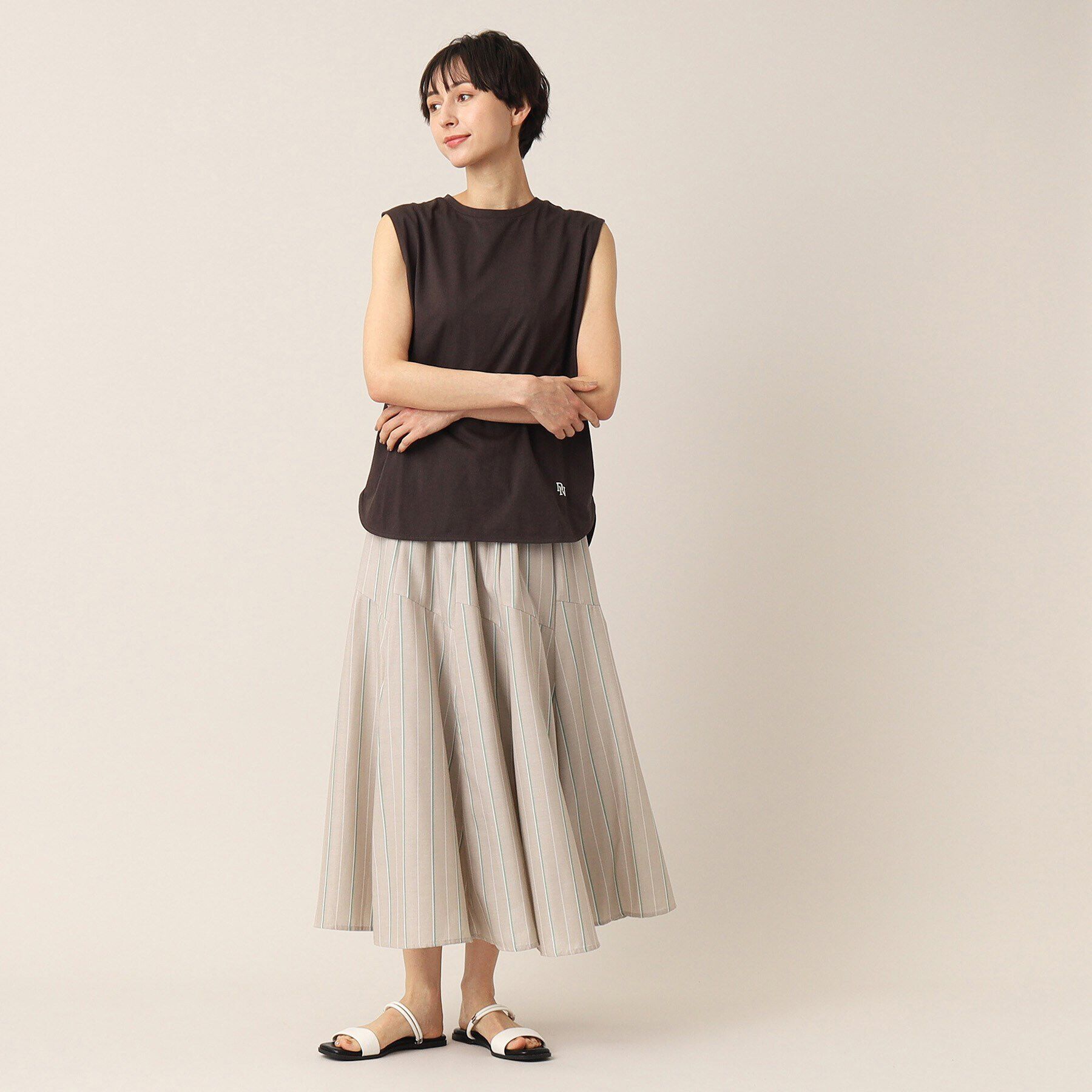 Dessin「【ウエストゴム・洗える】切り替えフレアスカート（XS～L）」|スカート|