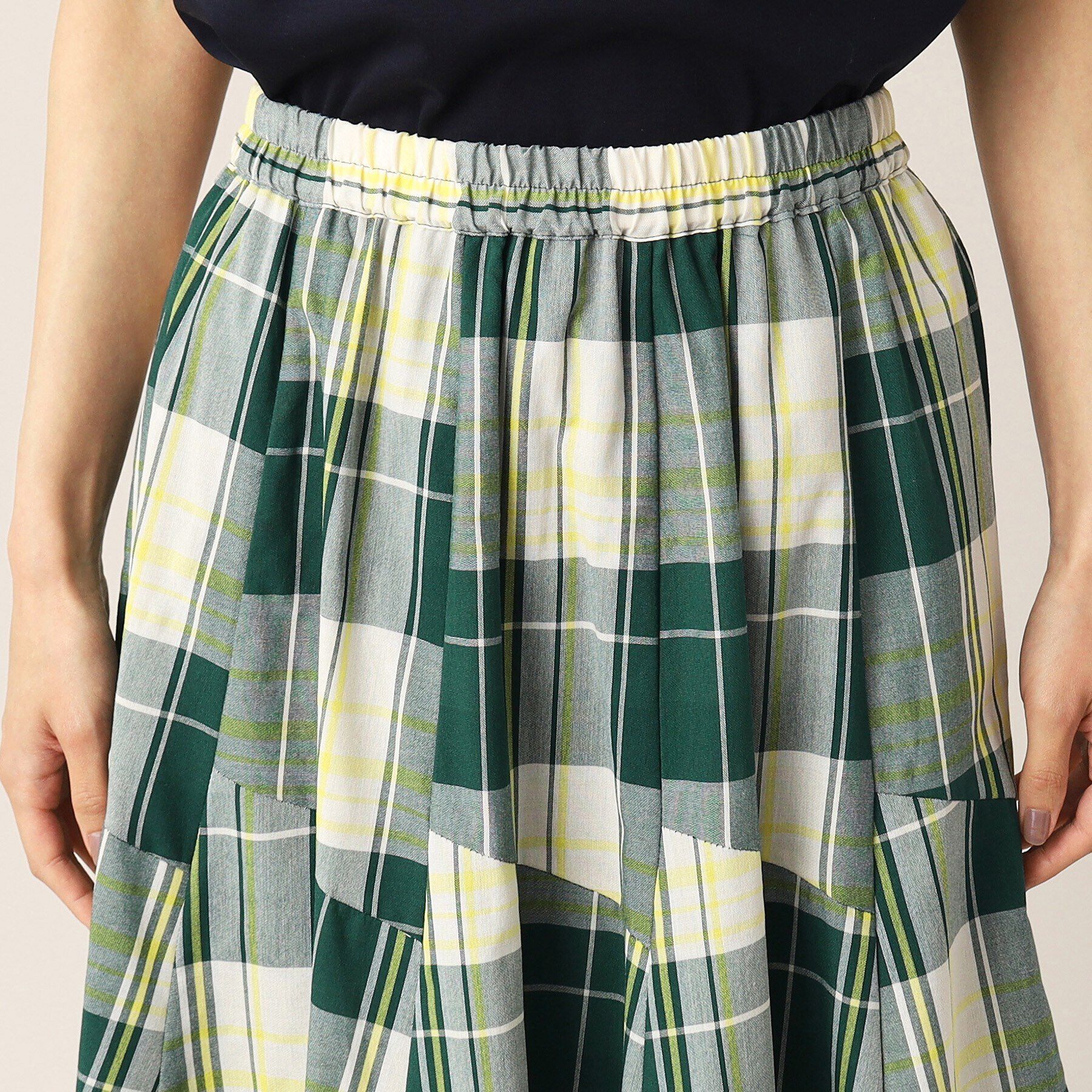 Dessin「【ウエストゴム・洗える】切り替えフレアスカート（XS～L）」|スカート|