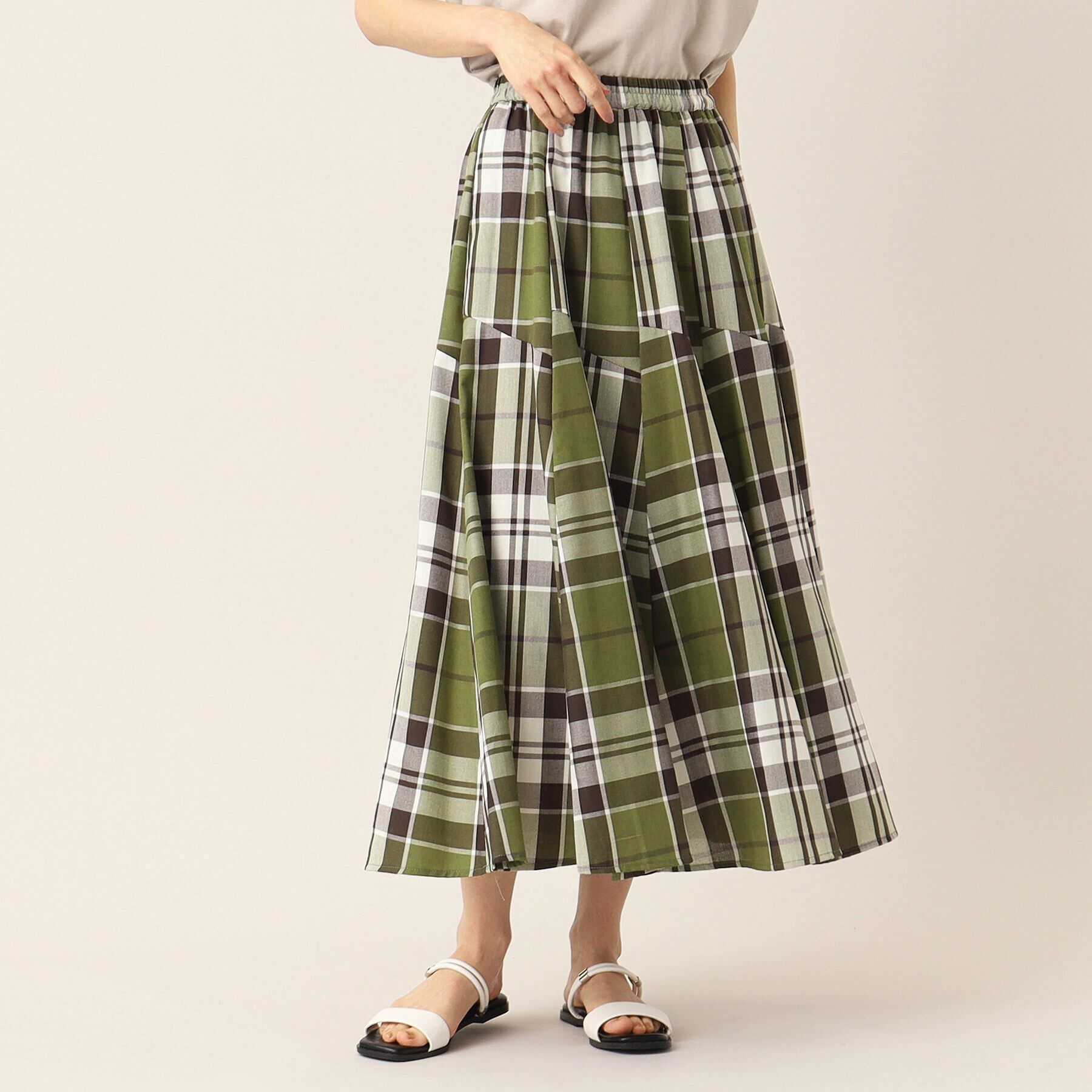 Dessin「【ウエストゴム・洗える】切り替えフレアスカート（XS～L）」|スカート|