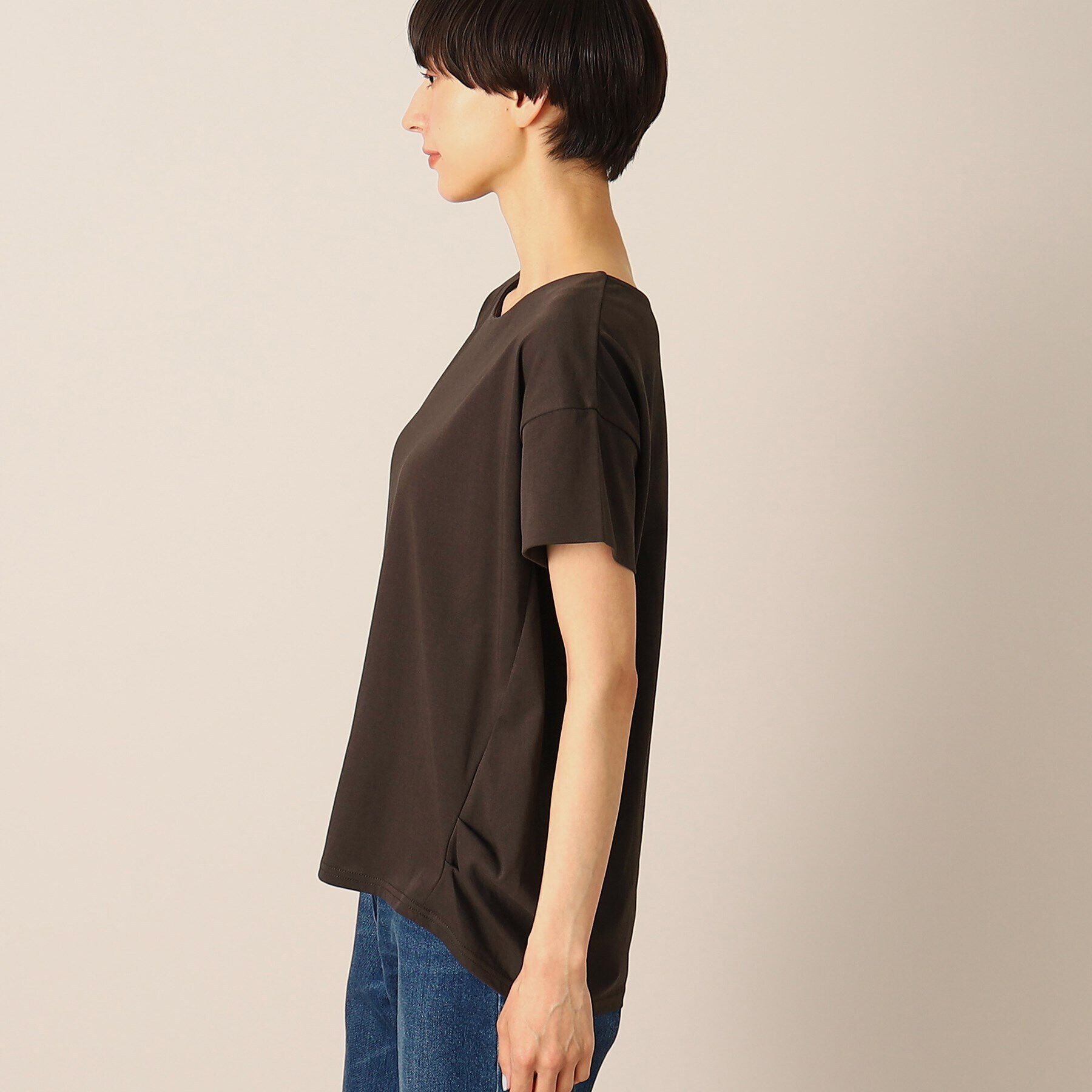 Dessin「【洗える】バックタックコクーンカットソー」|Tシャツ・カットソー|