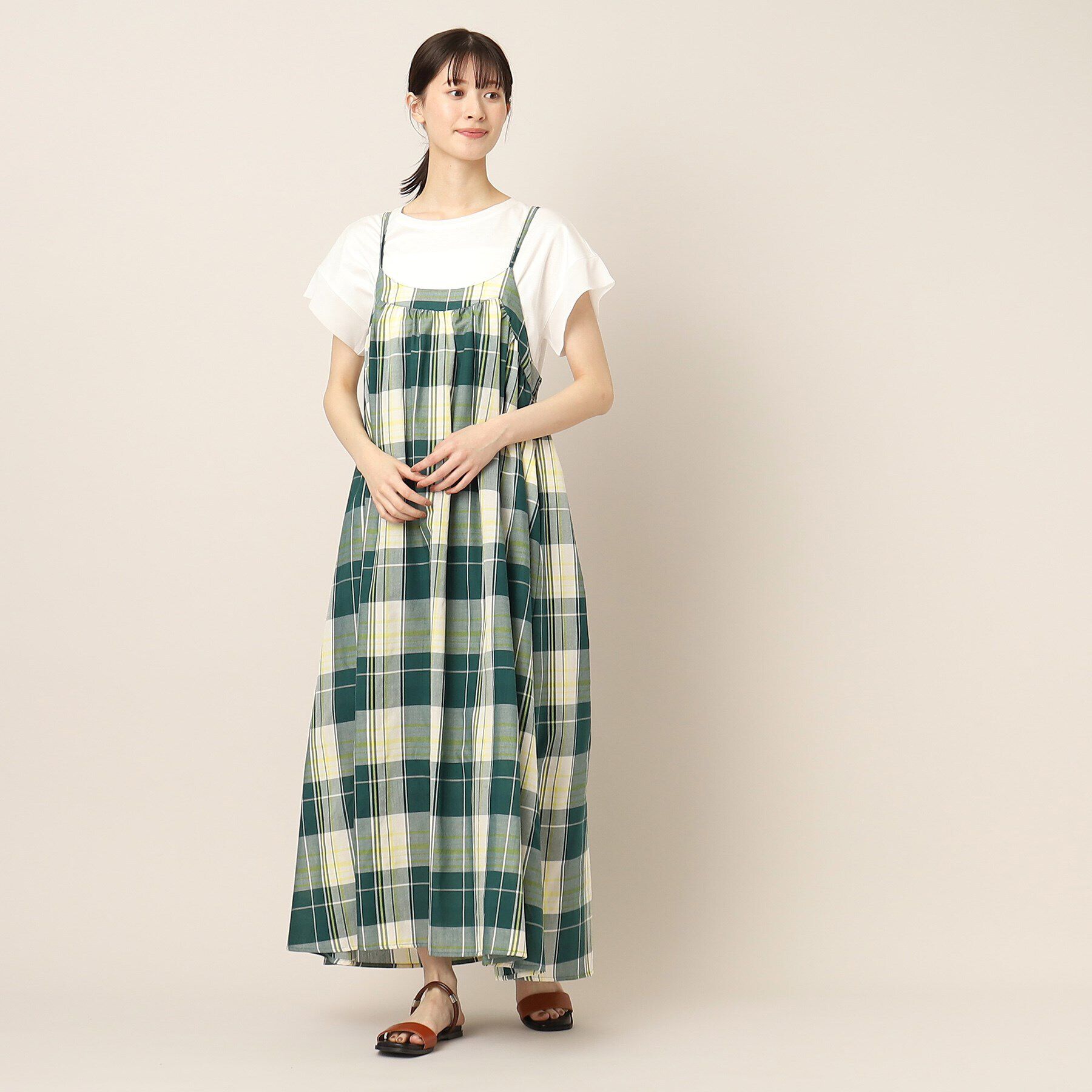 Dessin「【洗える】アソート柄キャミドレス」|ワンピース|イエロー(231)