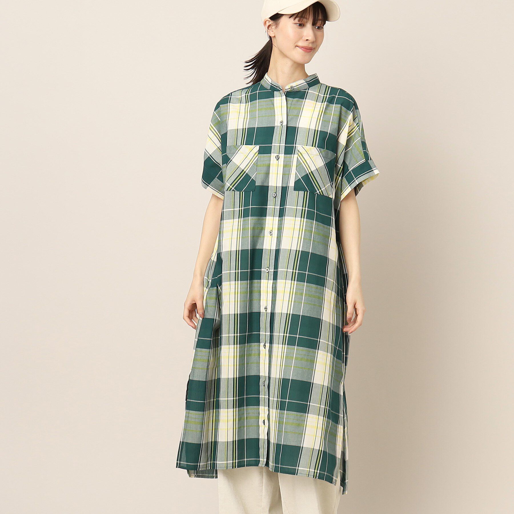 Dessin「アソート柄ロングシャツワンピース」|ワンピース|