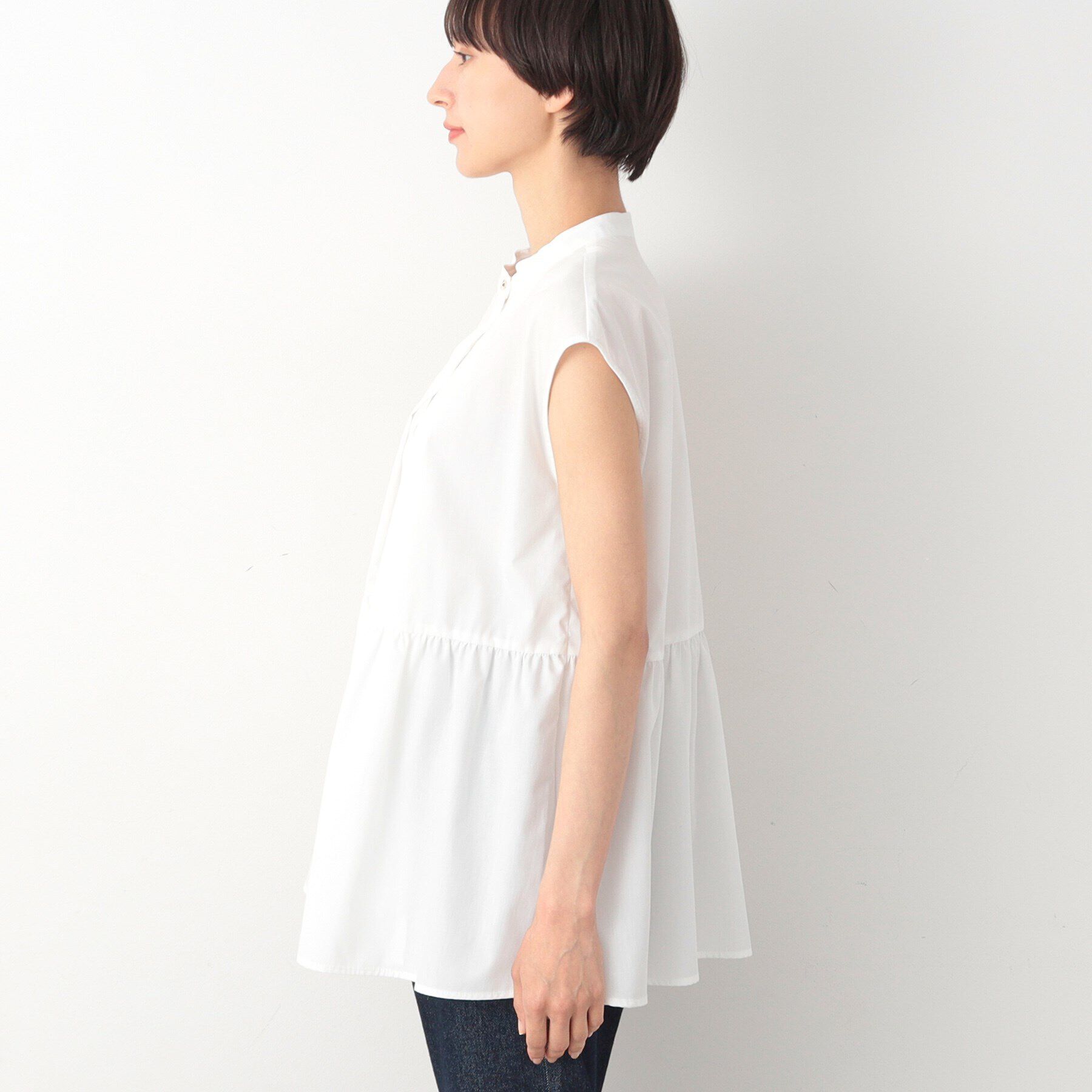 Dessin「【洗える】タックデザインペプラムブラウス」|シャツ・ブラウス|