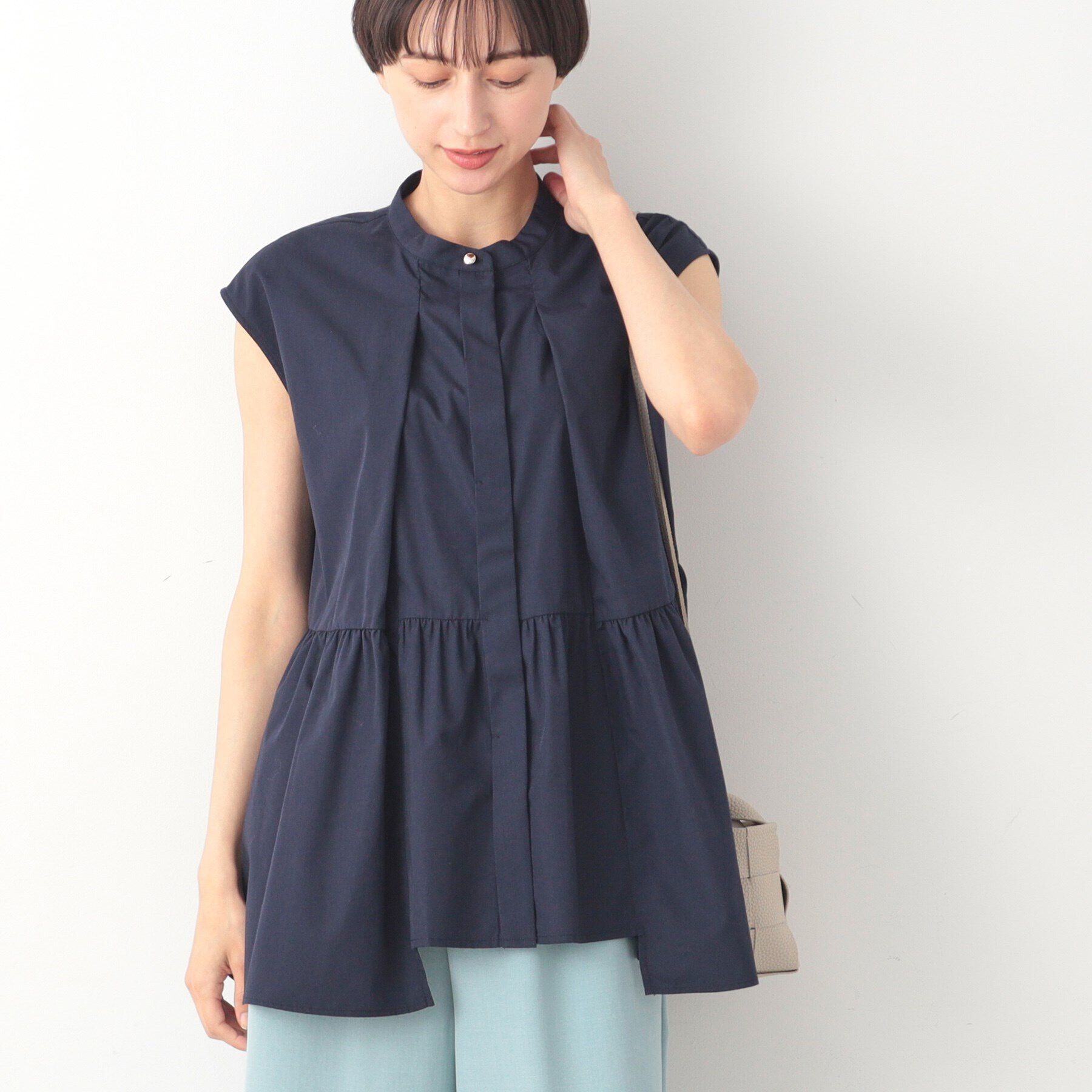 Dessin「【洗える】タックデザインペプラムブラウス」|シャツ・ブラウス|