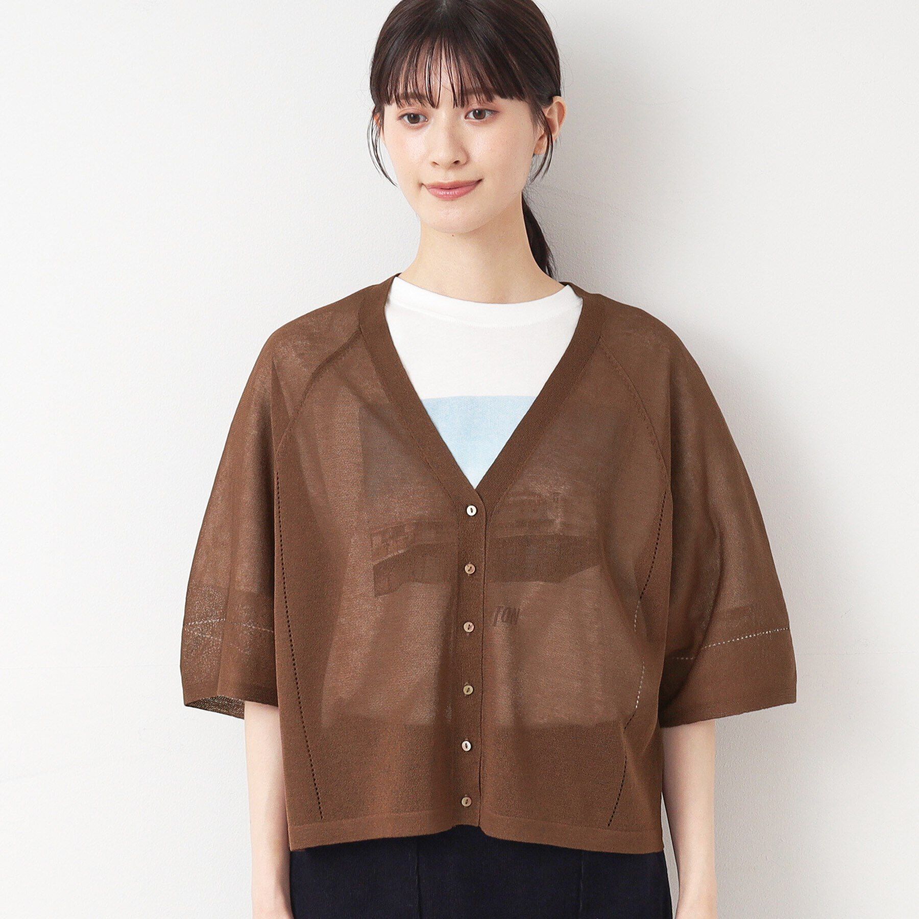 Dessin「【洗える】ランタンスリーブカーディガン」|カーディガン|