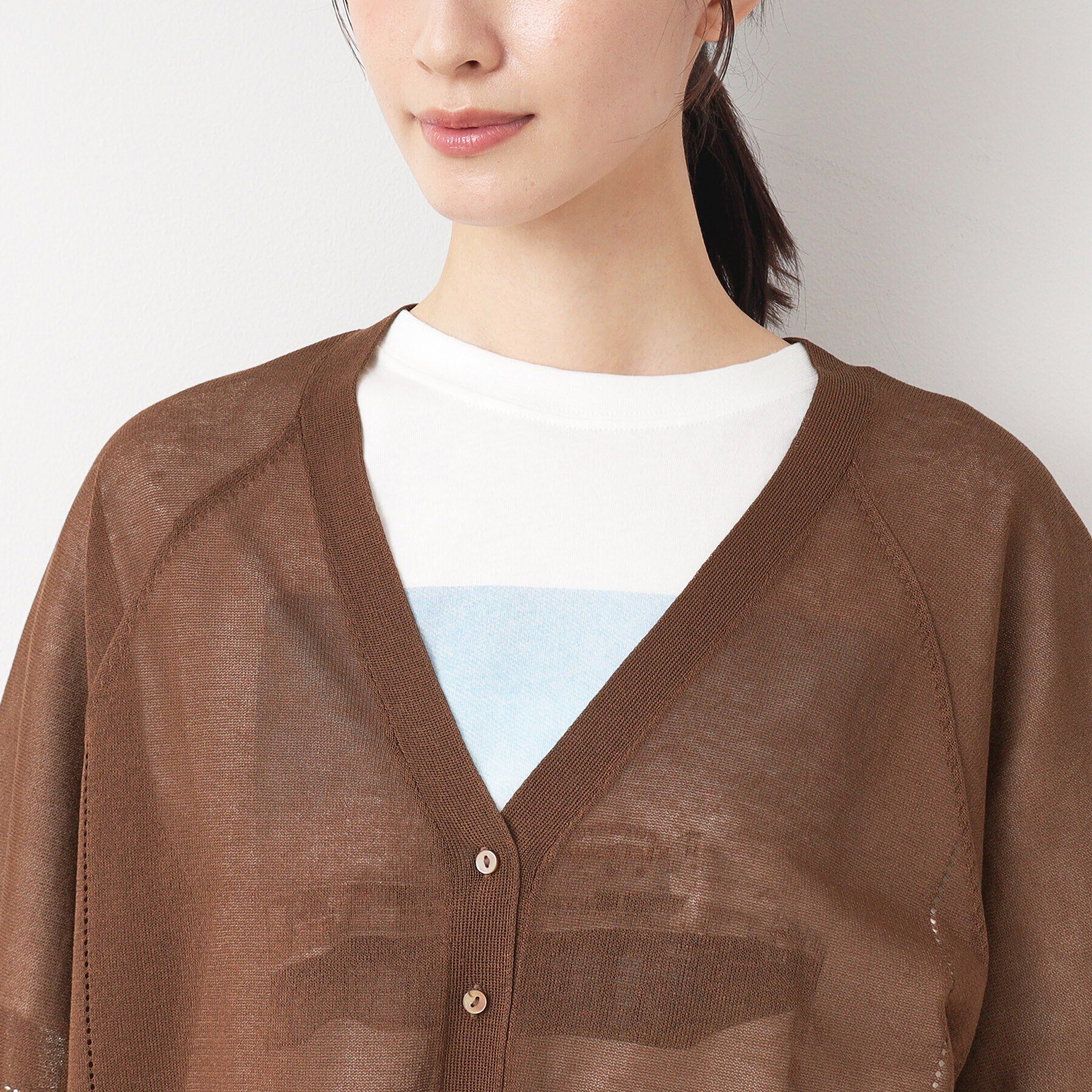 Dessin「【洗える】ランタンスリーブカーディガン」|カーディガン|