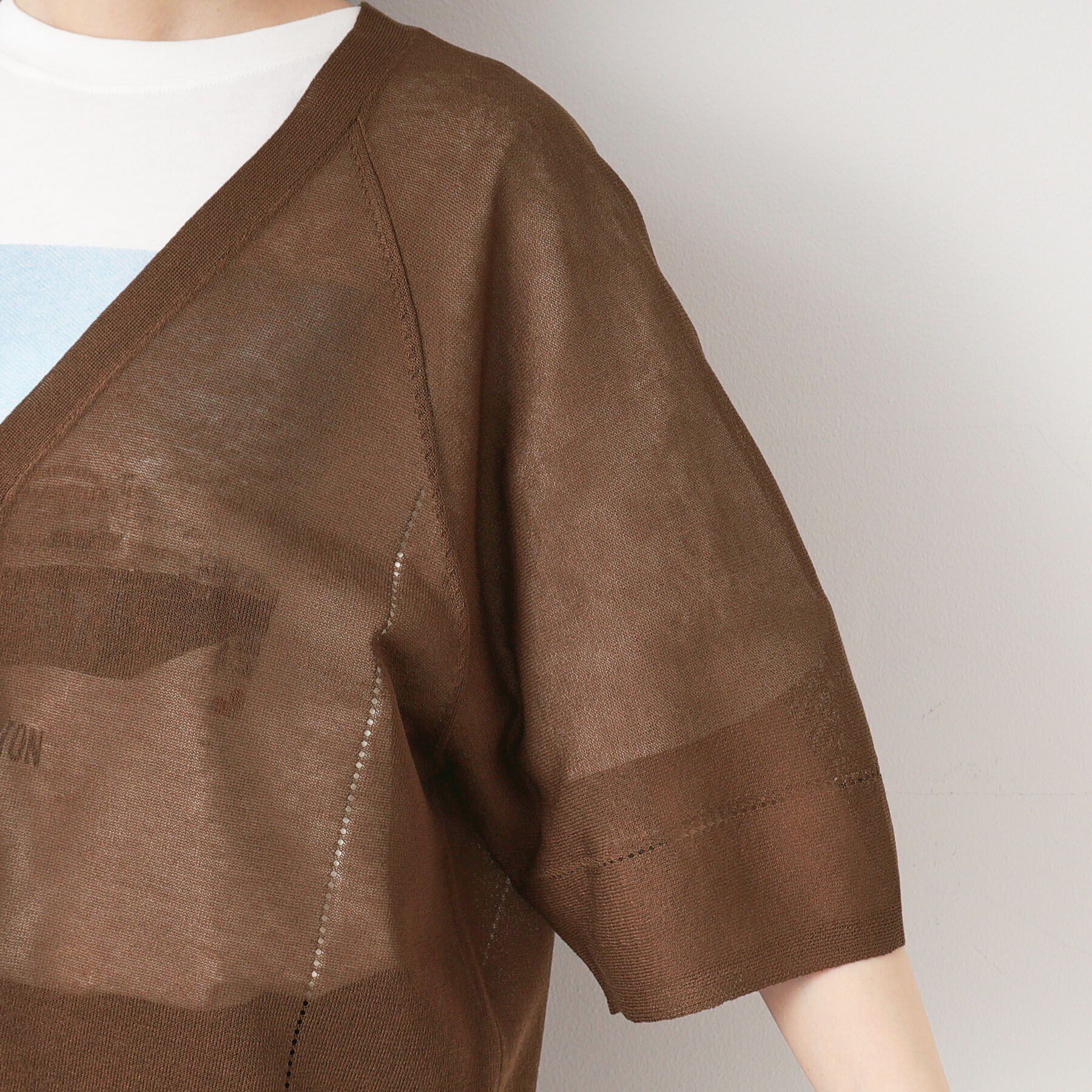 Dessin「【洗える】ランタンスリーブカーディガン」|カーディガン|