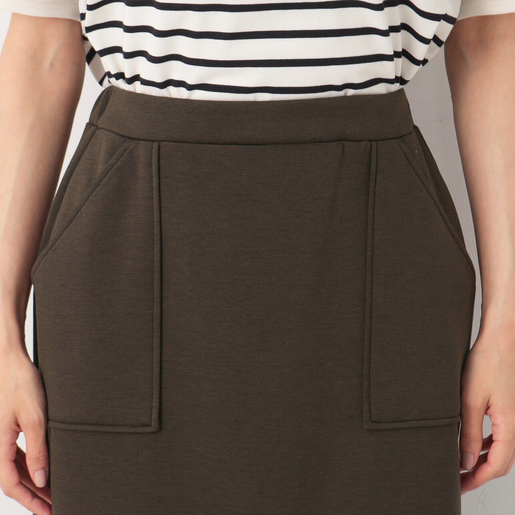 Dessin「【洗える】ダンボールジャージストレートスカート（XS～L）」|スカート|