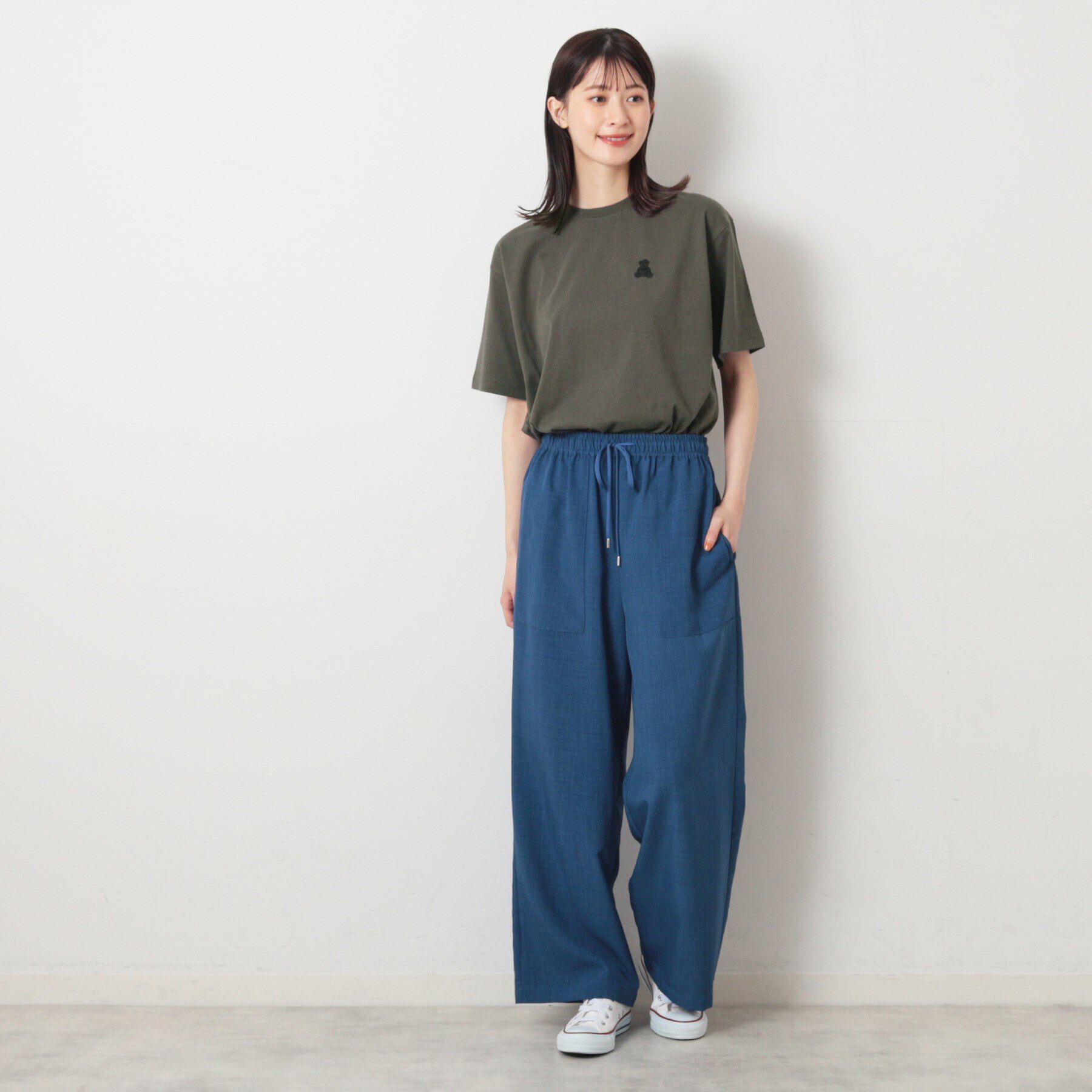 Dessin「【ユニセックス・洗える】ベアワンポイントTシャツ」|Tシャツ・カットソー|