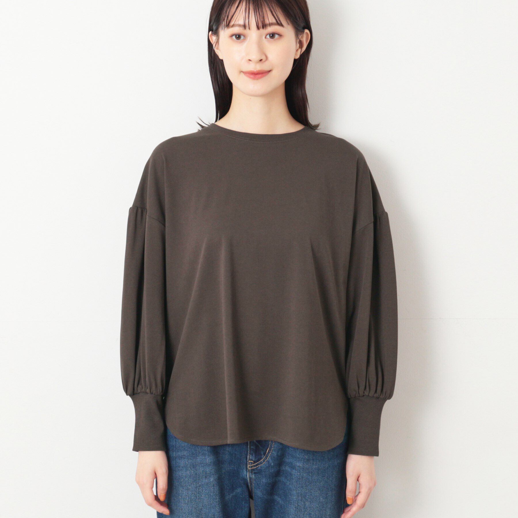 Dessin「【洗える】ギャザースリーブカットソー」|Tシャツ・カットソー|