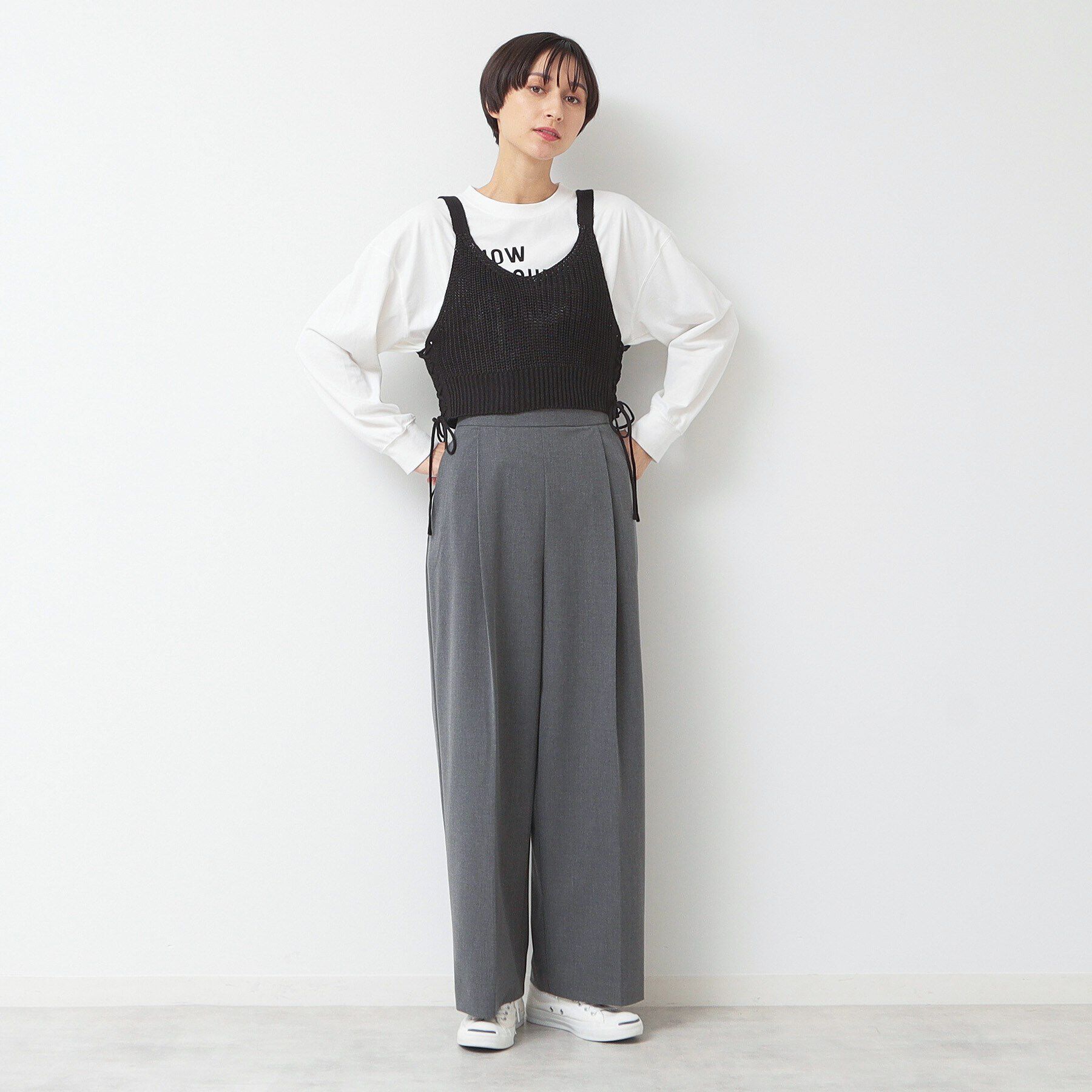 Dessin「【洗える】サイドレースアップビスチェ」|ベスト・ジレ|