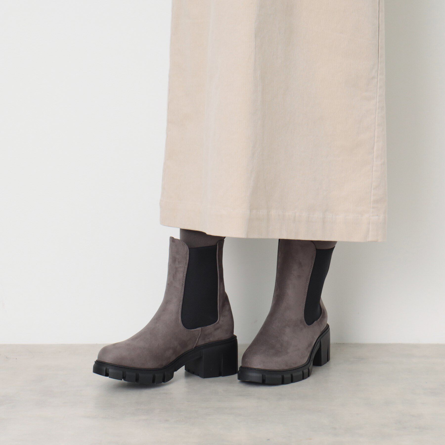 Dessin「ボリュームソール サイドゴアブーツ」|ショートブーツ|