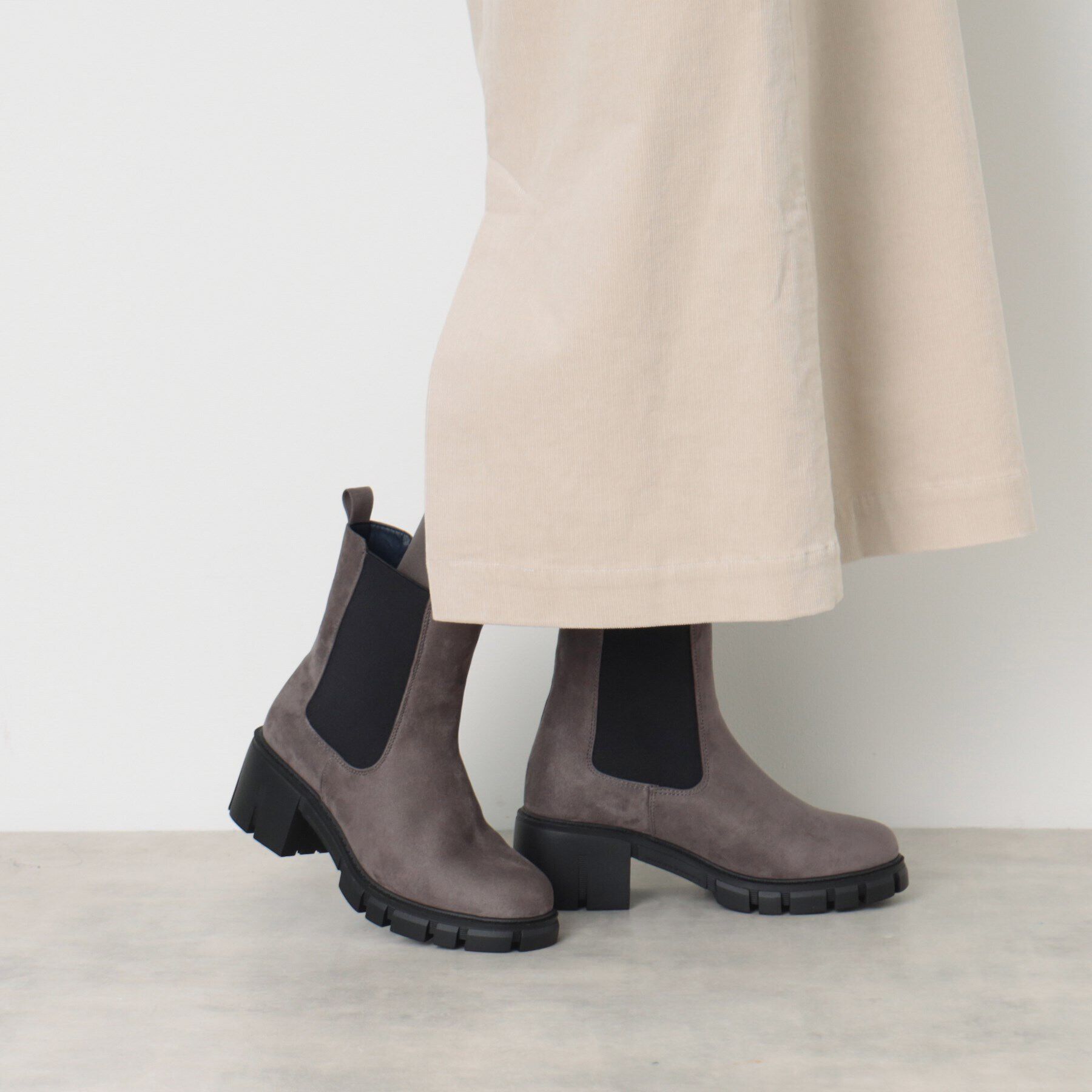 Dessin「ボリュームソール サイドゴアブーツ」|ショートブーツ|