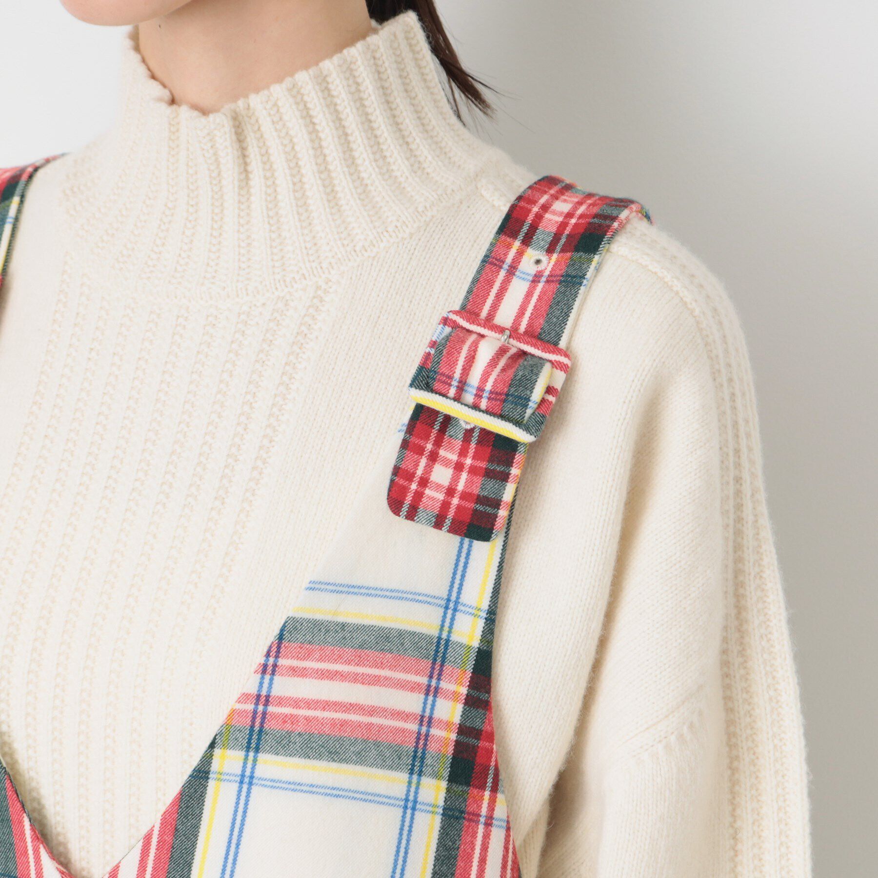 Dessin「【洗える】チェック柄ジャンパースカート」|ワンピース|